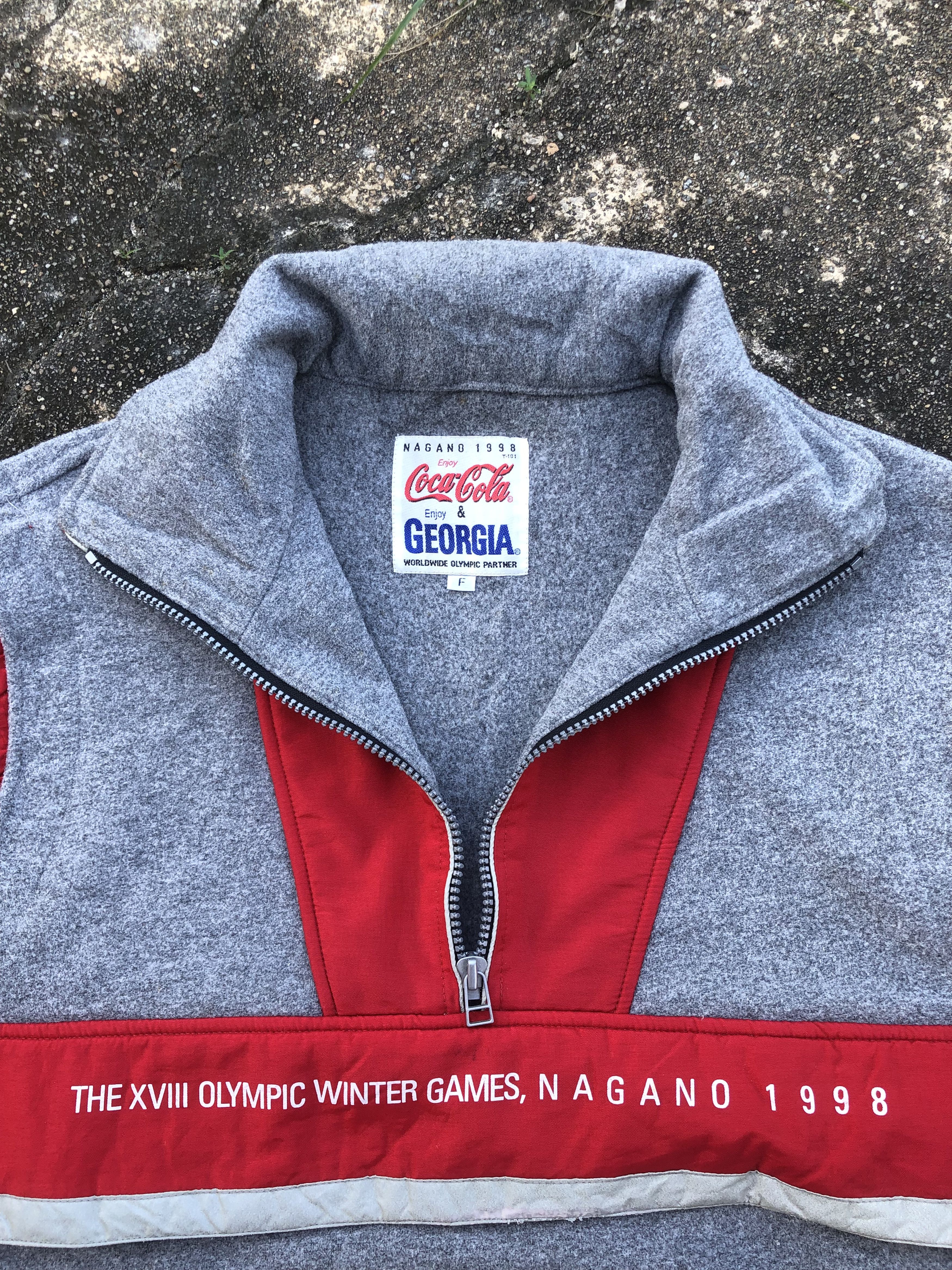 Japanese Brand Vtg Olympic Nagano 98 X Coca Cola Georgia Halfzipper Vest Size US XL / EU 56 / 4 - 2 Thumbnail