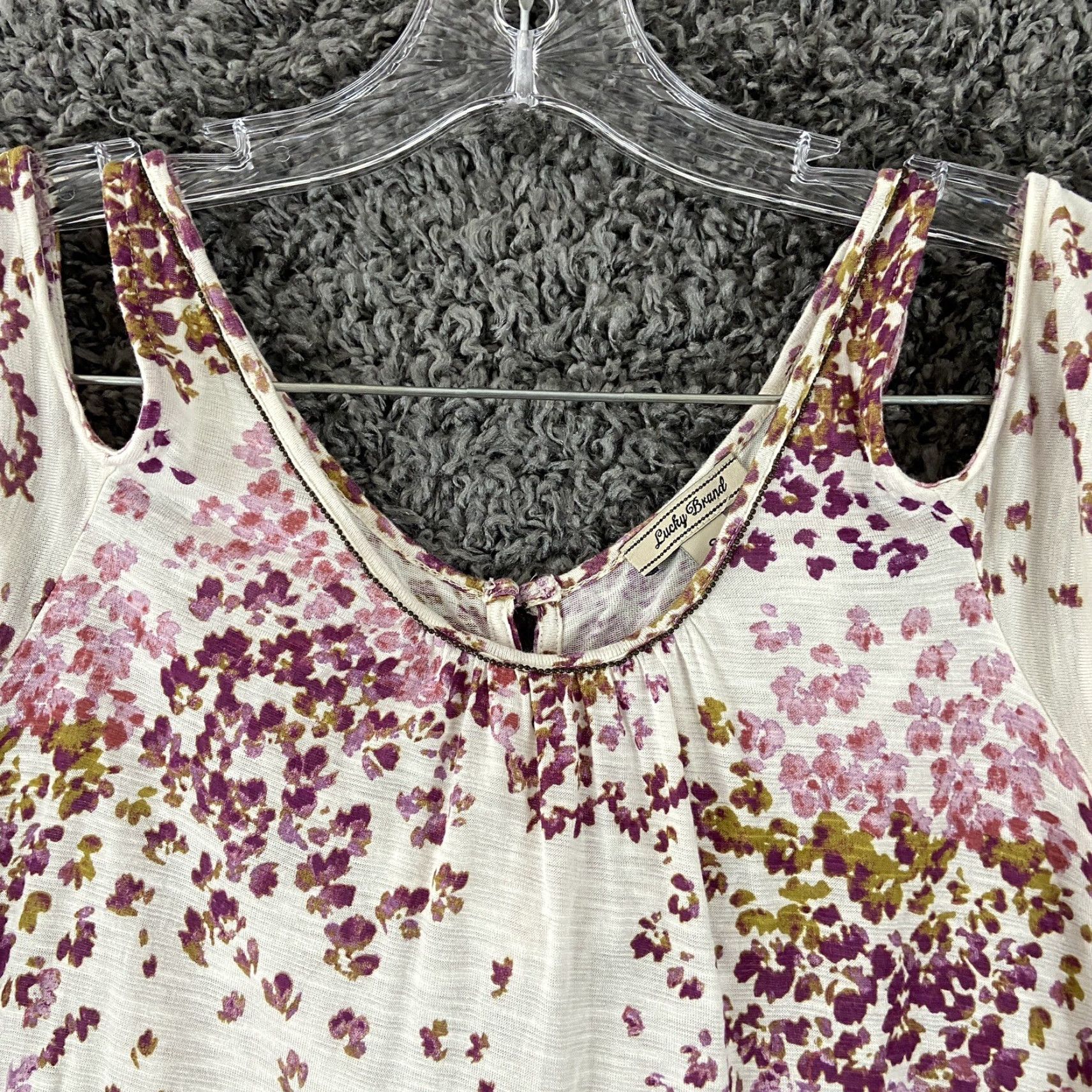 Lucky Brand Lucky Brand Women’s S Blouse Floral Multicolor Short Sleeves Size S / US 4 / IT 40 - 5 Thumbnail