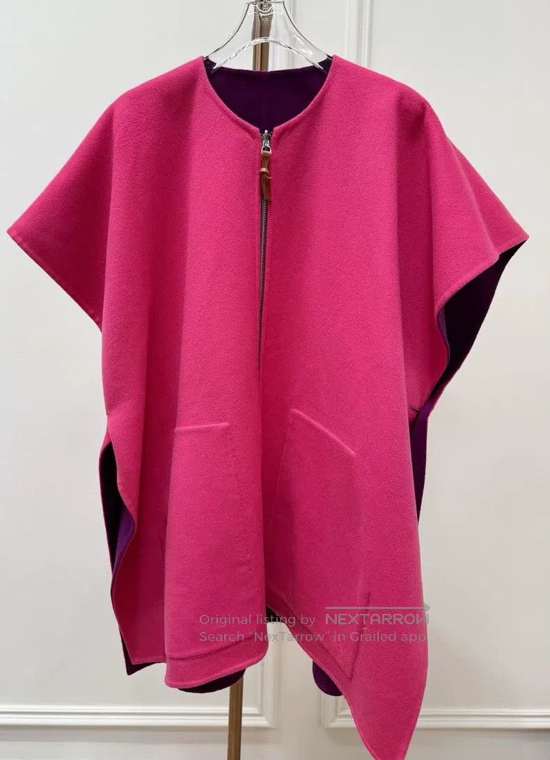 Hermes Hermes Purple and Peach Pink Double-Sided Cashmere Cloak C Size XS / US 0-2 / IT 36-38 - 3 Thumbnail