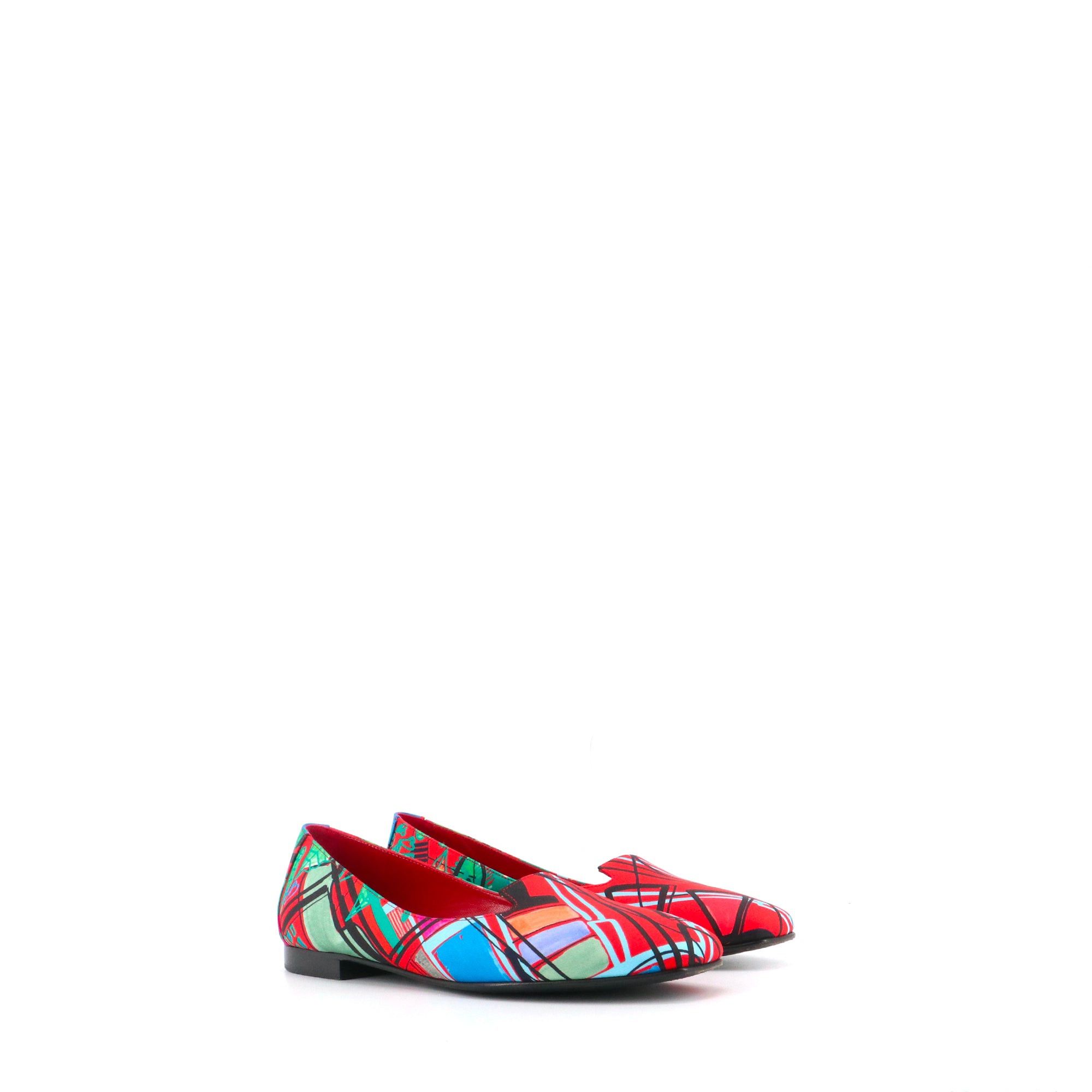 Hermes HERMÈS - Holly Hermès loafers in multicolored canvas (T37) Size US 6 / IT 36 - 1 Thumbnail
