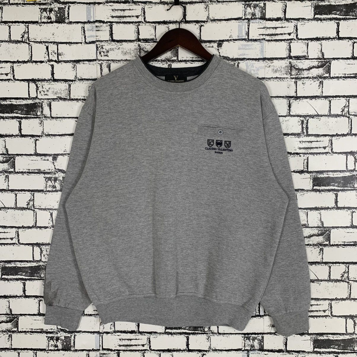 Designer × Vintage Vintage Claudio Valentino Sweatshirt Size US L / EU 52-54 / 3 - 1 Thumbnail