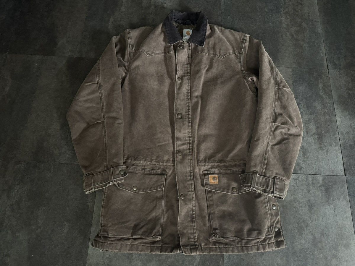 Carhartt Tall Medium Carhartt Brown Duck Canvas Jacket C52 CHT Trench Size US M / EU 48-50 / 2 - 7 Thumbnail