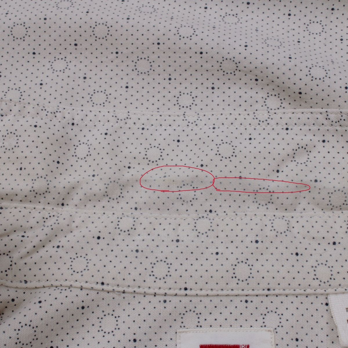 Levi's LEVIS Selvedge Cream Geometric Polkadot Long Sleeve Shirt Size US S / EU 44-46 / 1 - 17 Thumbnail