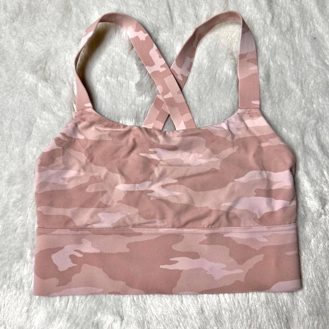Athleta Athleta Women's XS Pink Camo Longline Sports Bra Crossback Size ONE SIZE - 1 Thumbnail