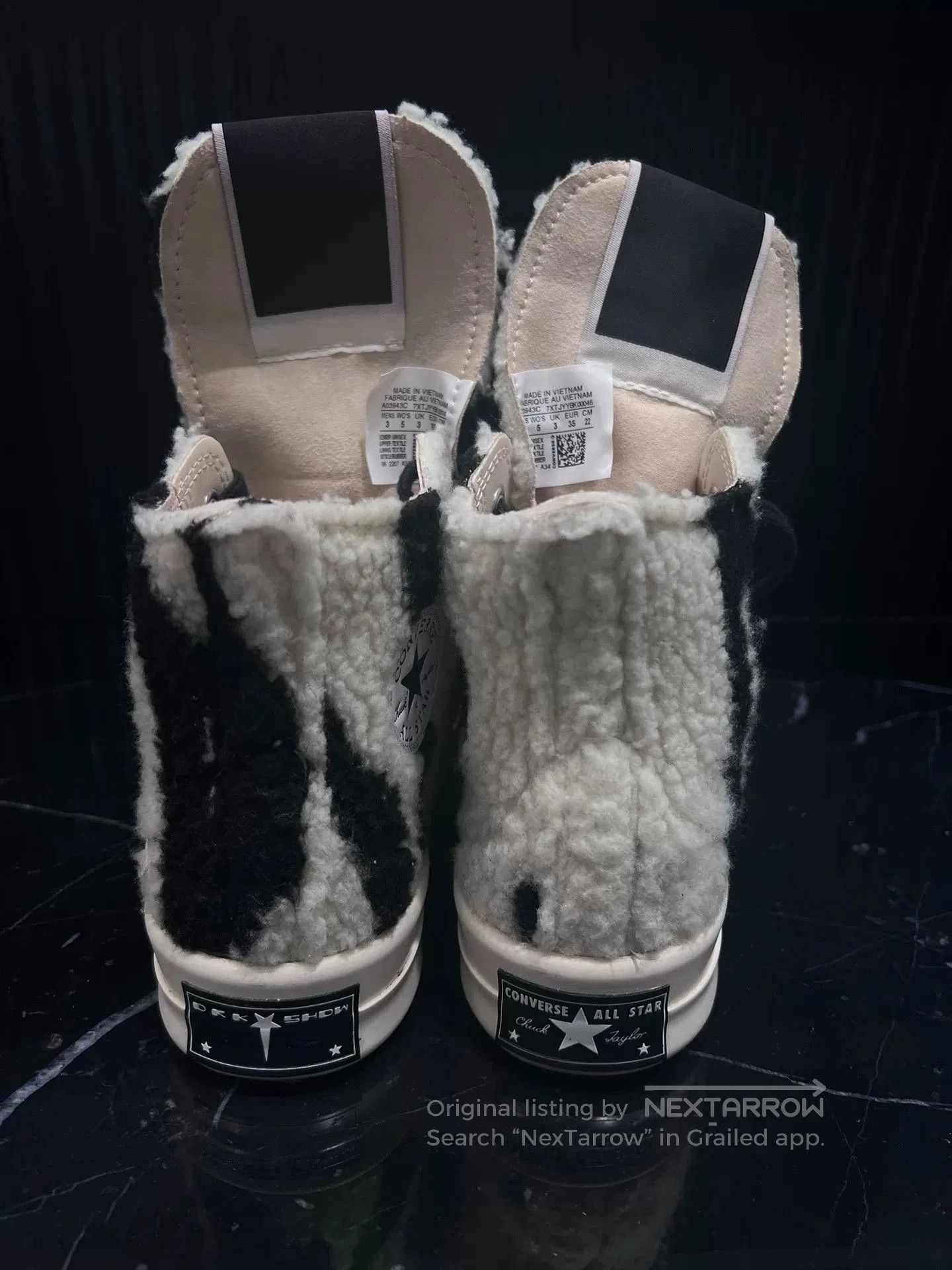 Rick Owens Drkshdw rick owens converse zebra high-top sneakers. Size US 5 / EU 37 - 3 Thumbnail