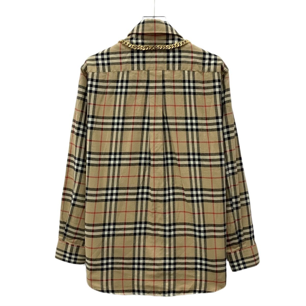 Burberry Burberry Brown Chain Detailed Check Long Sleeve Shirt K26WX Size S / US 4 / IT 40 - 2 Thumbnail