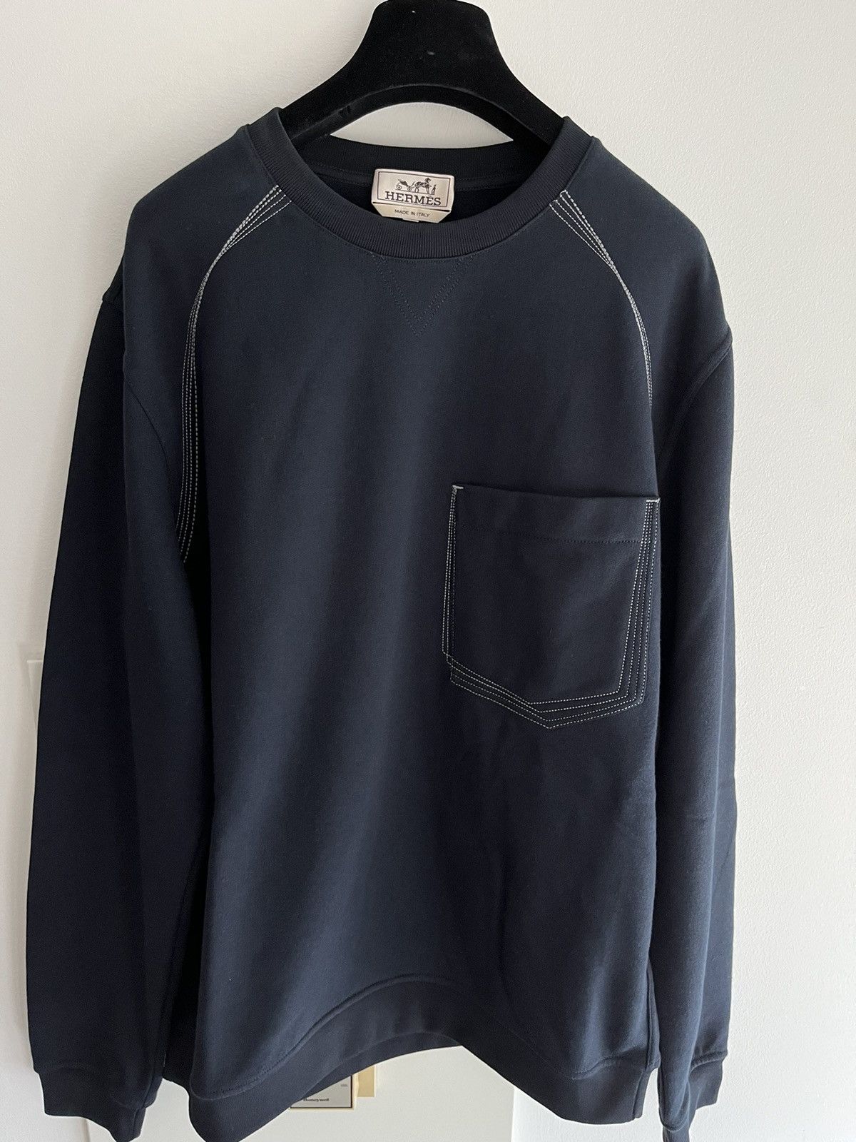 Hermes Hermes Super Runway Brand New Stitching Crewneck Sweatshirt Size US L / EU 52-54 / 3 - 9 Thumbnail