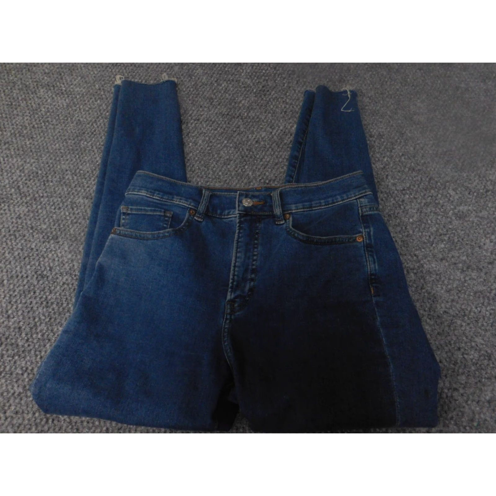 Express Express Womens Jeans Skinny Crop 6 Blue Denim Slim Regular 28in Waist Inseam 25in Zipper Cotton Blend Mid Rise Modern 90s Designer Style Size 28" / US 6 / IT 42 - 2 Thumbnail