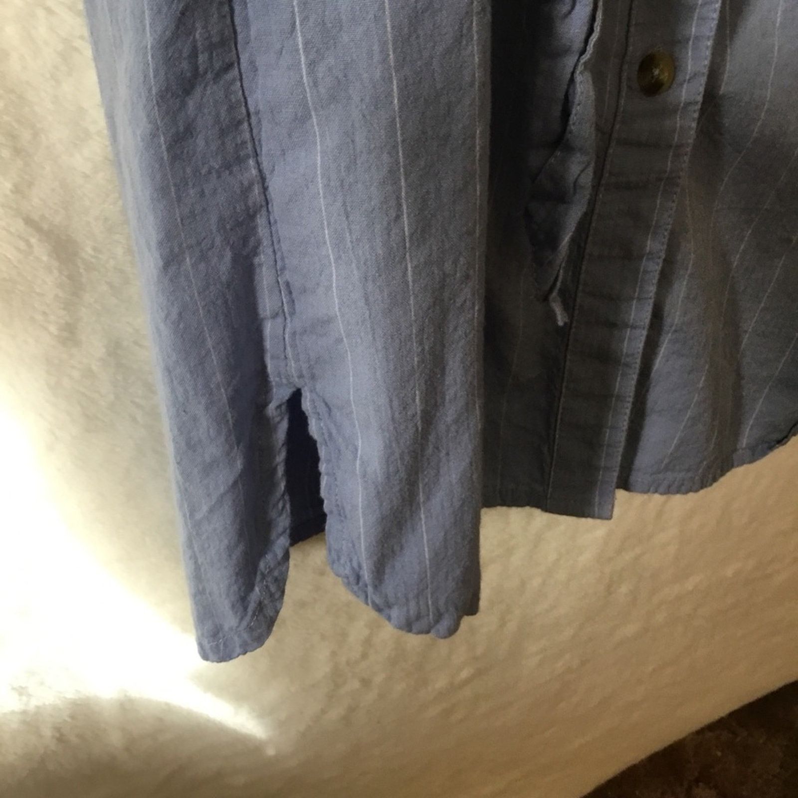 Mango MNG Blue with White Striped Button Dress Size S / US 4 / IT 40 - 5 Thumbnail