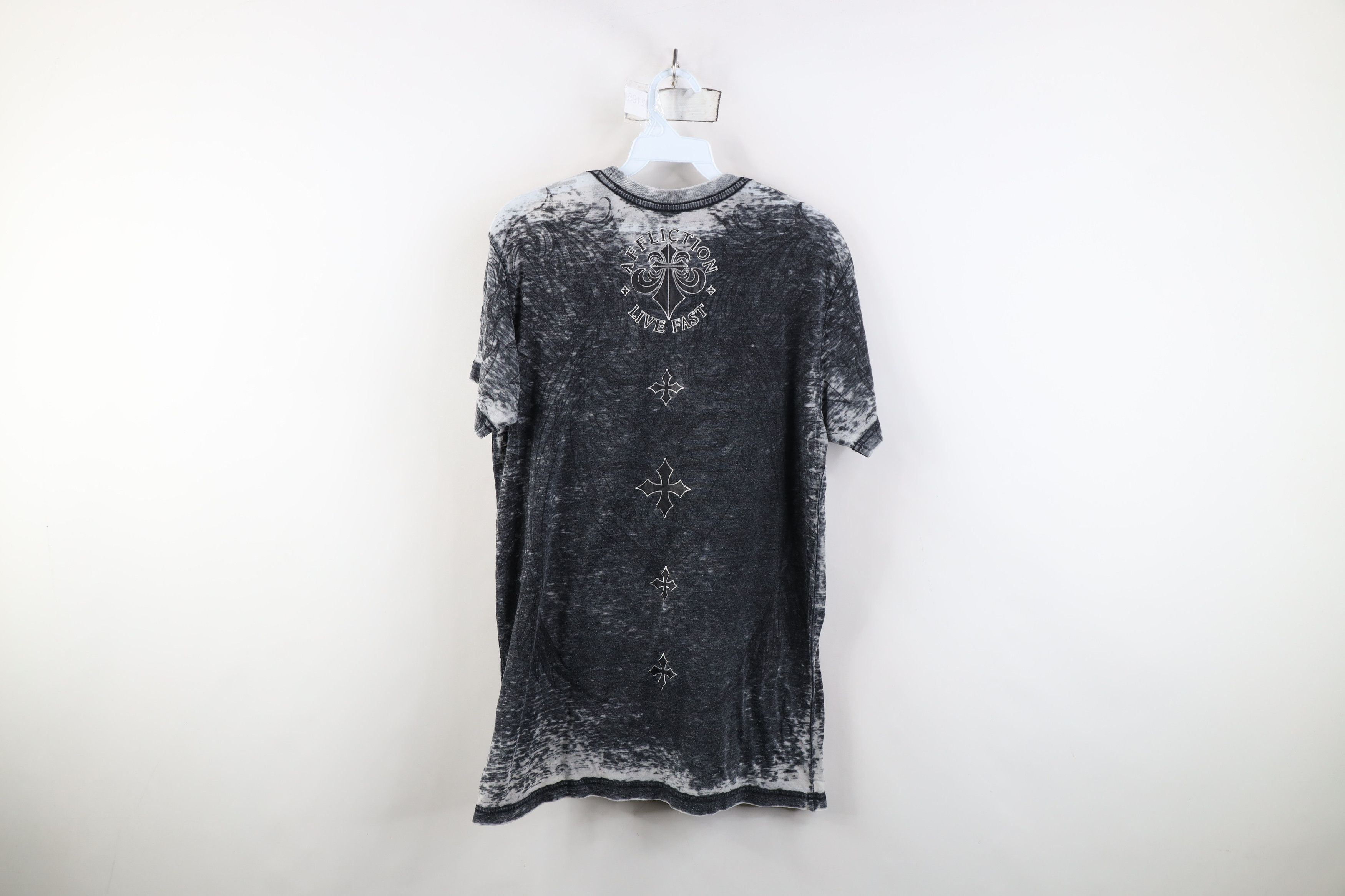 Affliction Vintage Affliction Acid Wash UFS MMA Jersey Knit T-Shirt USA Size US L / EU 52-54 / 3 - 12 Thumbnail