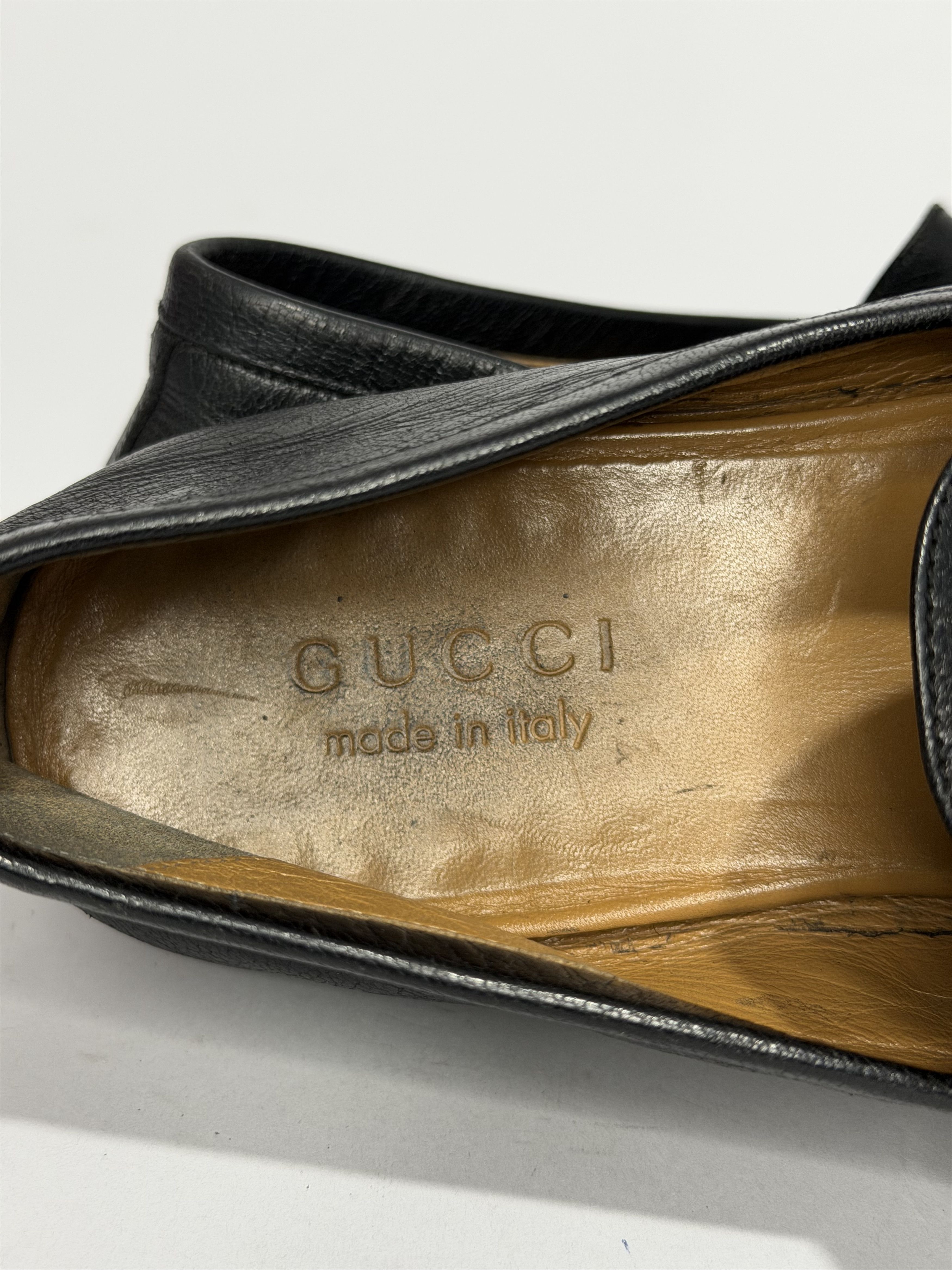 Gucci Gucci Black Leather GG Web Penny Loafers Size US 8.5 / EU 41-42 - 6 Thumbnail