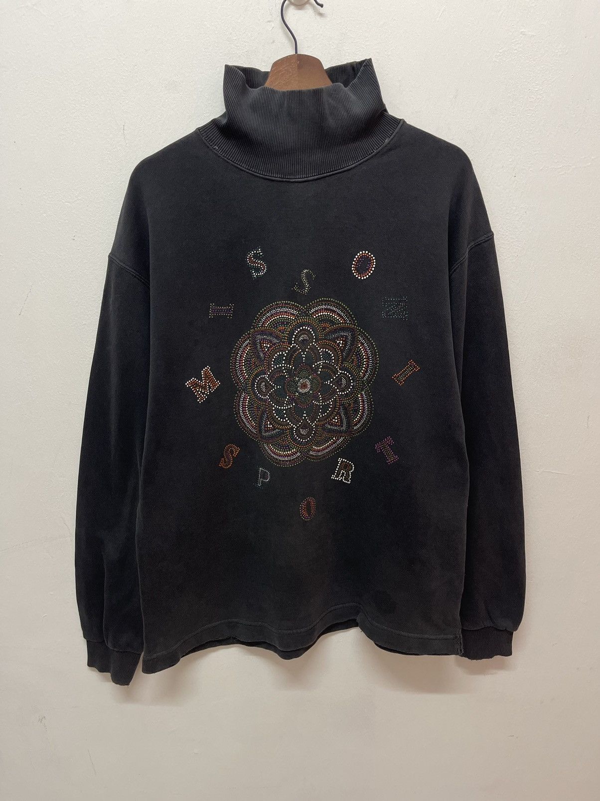 Missoni VINTAGE MISSONI SPORT TURTLE NECK SWEATER BIG SPELLOUT Size US M / EU 48-50 / 2 - 2 Thumbnail