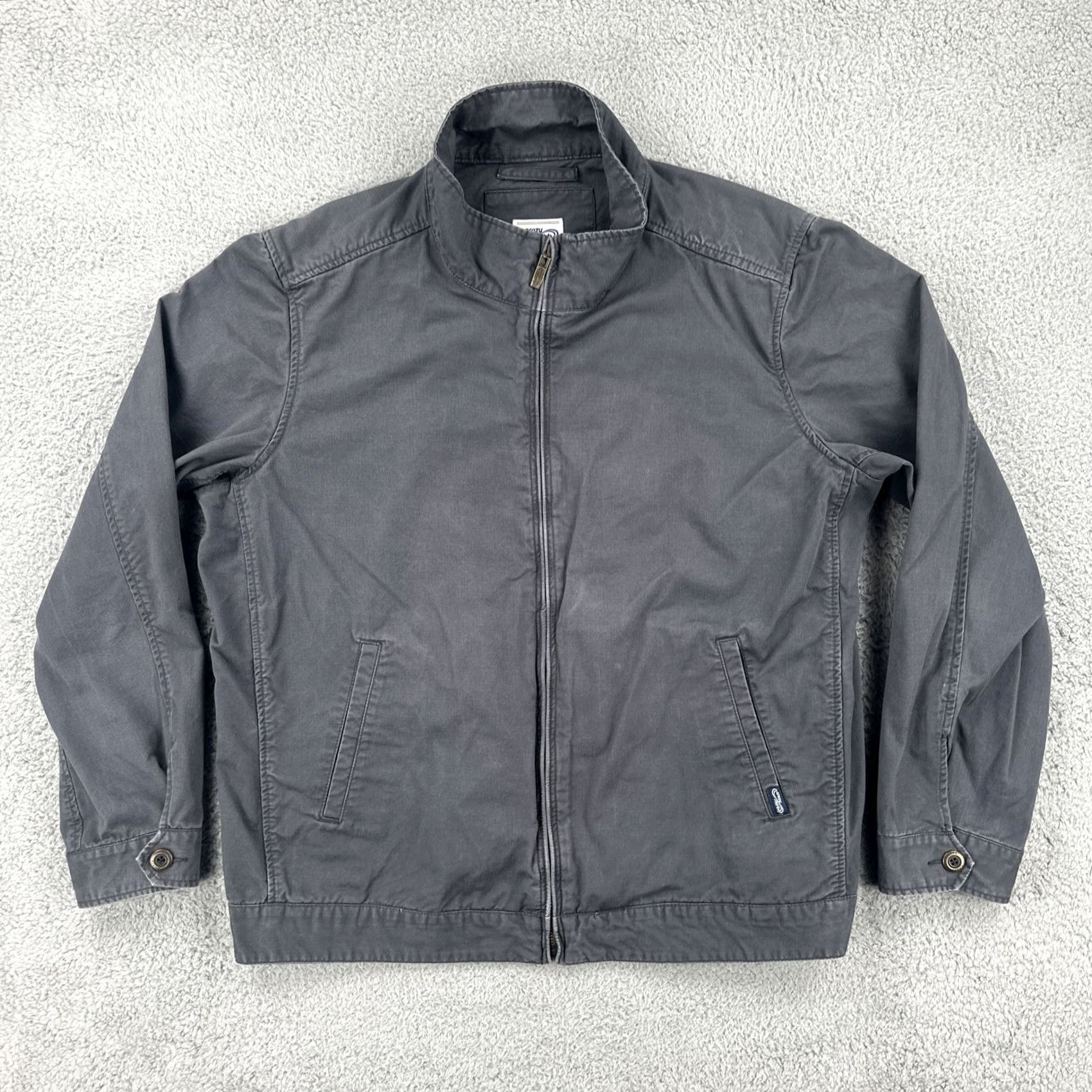 Vintage VINTAGE Crazy Shirts Jacket Mens XXL Gray Full Zip Lightweight Cotton Solid Casual 2000s Size US XL / EU 56 / 4 - 2 Thumbnail