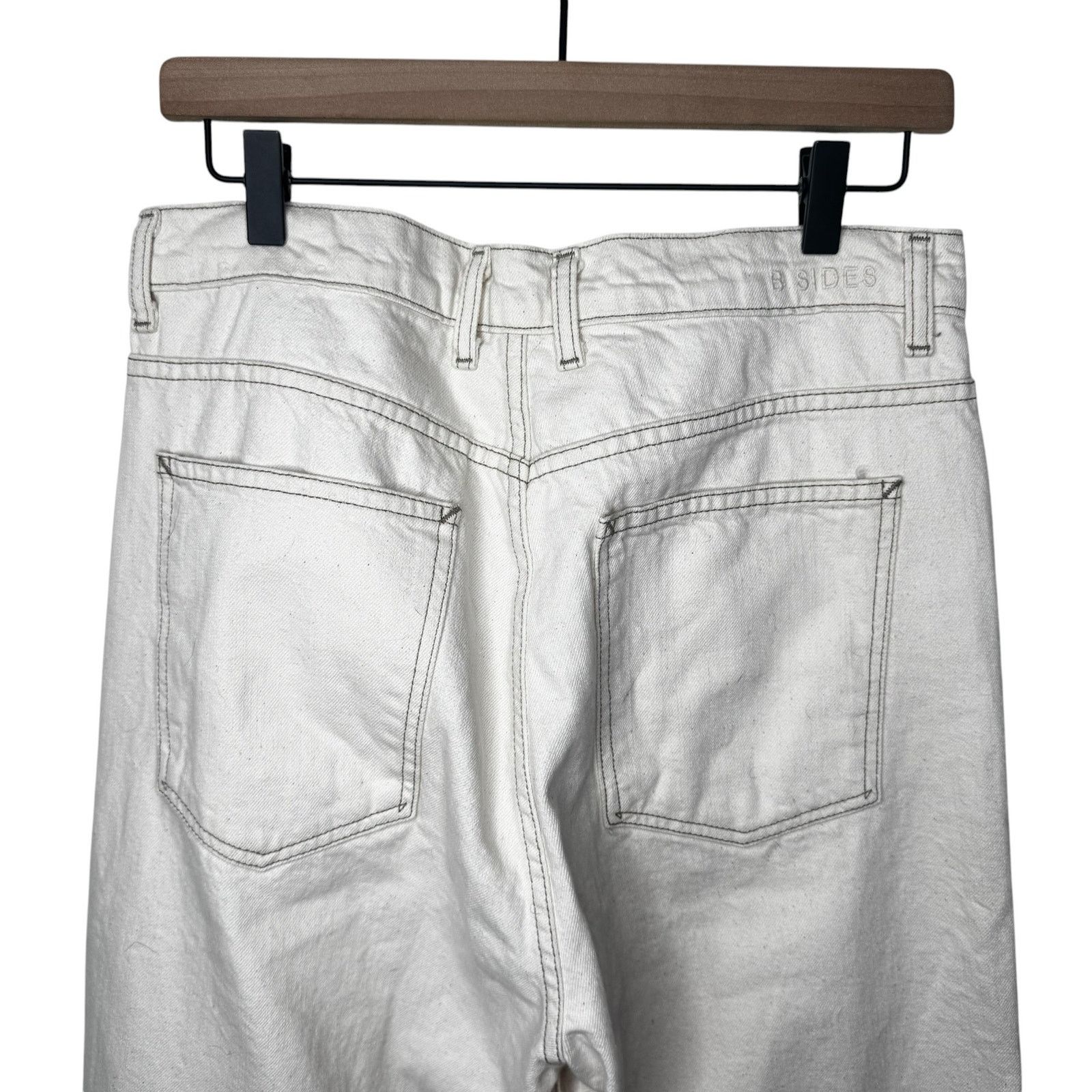 B Sides B. SIDES Plein Relaxed Straight Jean in Ecru Size 30 Size 30" / US 8 / IT 44 - 4 Thumbnail