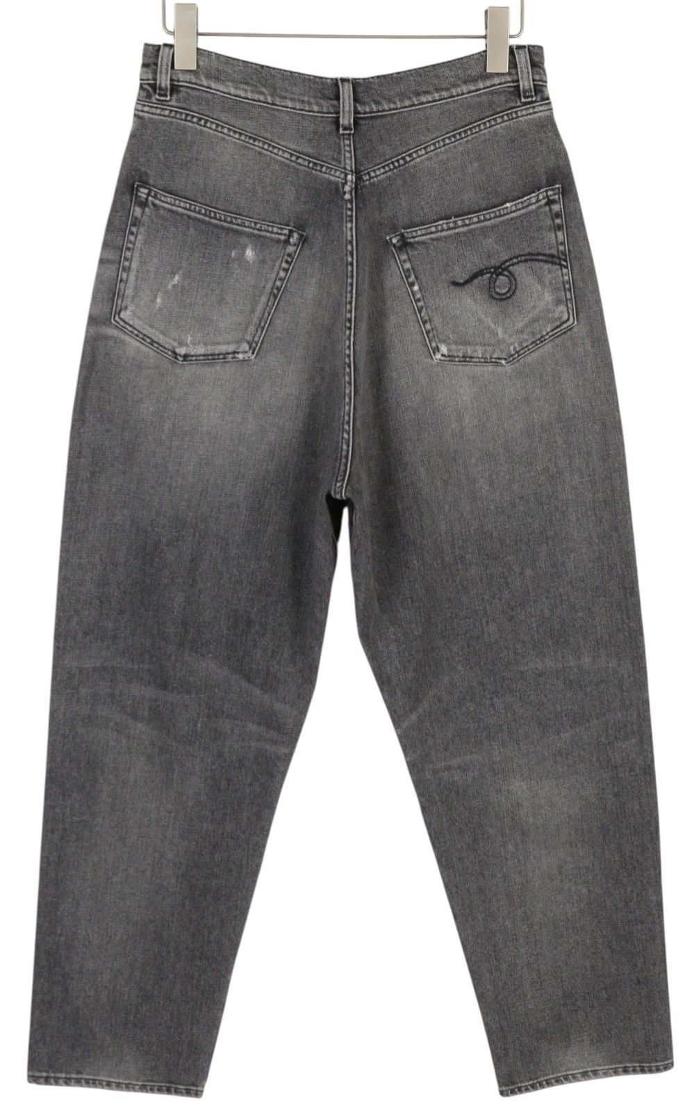 R13 JENNIE TAPERED 27 Vintage Grey Washed Ripped 85806 Size 27" / US 4 / IT 40 - 2 Thumbnail