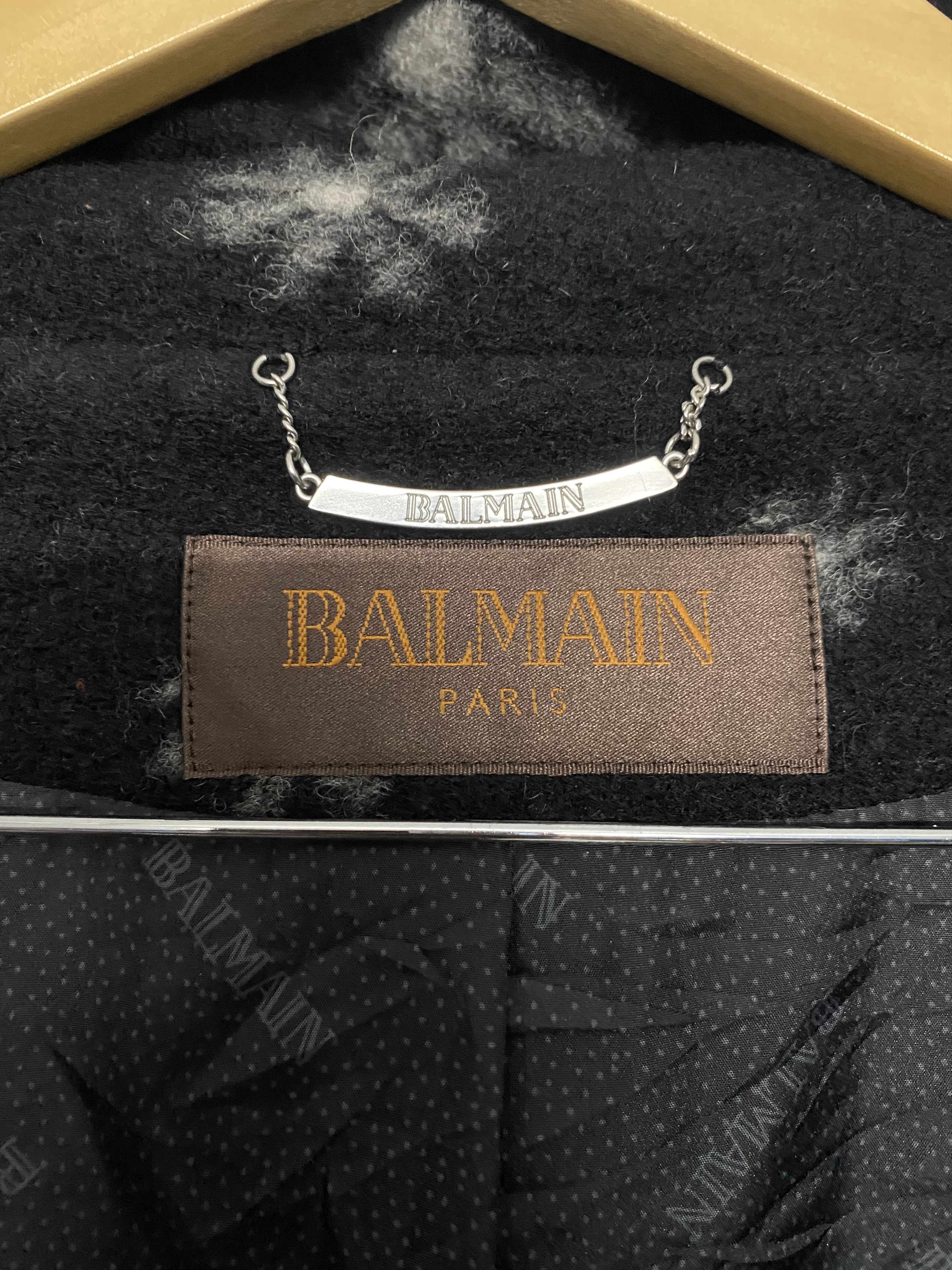 Vintage BALMAIN PARIS Flower Print Wool Blend Coat Jacket