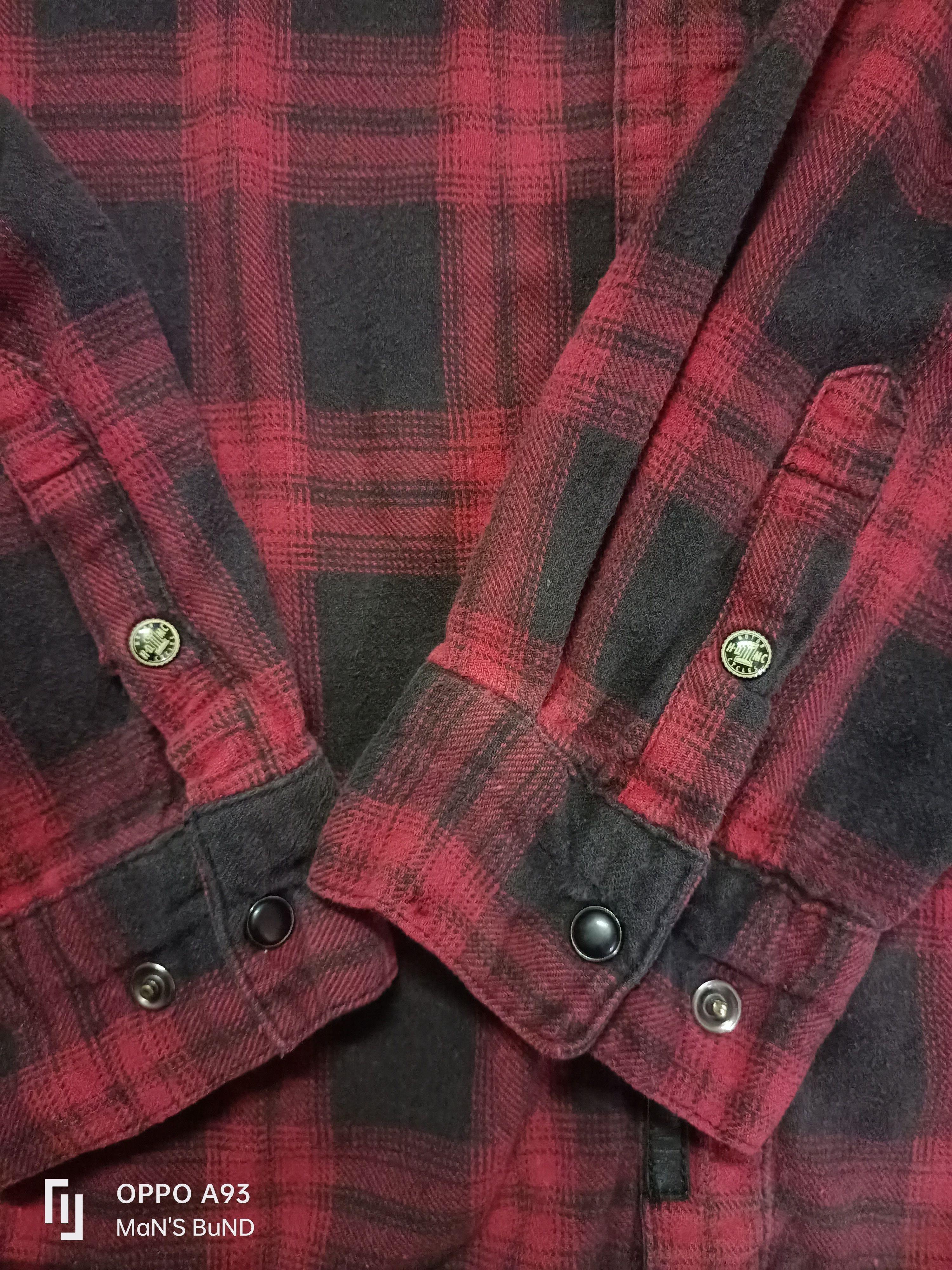 Flannel × Harley Davidson × Vintage HARLEY DAVIDSON Men's Red Plaid Flannel Slim Fit 99023-16VM Size US XL / EU 56 / 4 - 10 Thumbnail