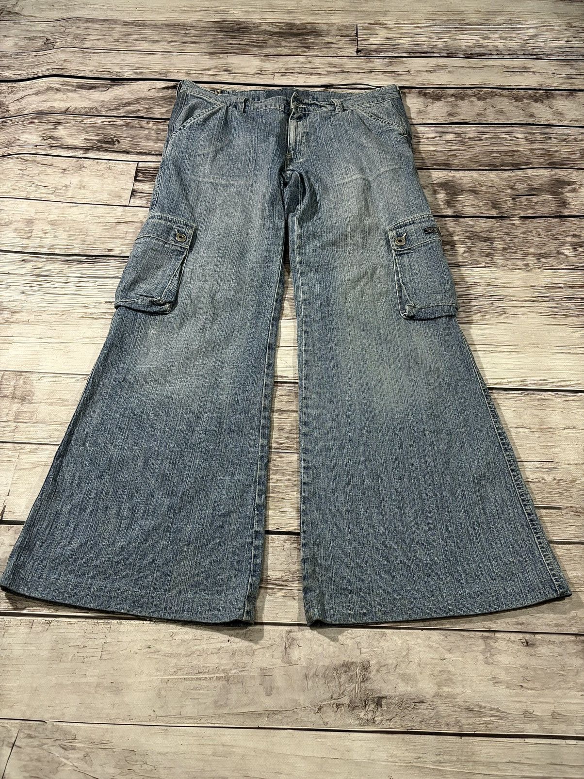 If Six Was Nine × Japanese Brand × Vintage 🥶VTG BALENCIAGA HYSTERIC GLAMOR STYLE FLARED BAGGY JEANS Size US 32 / EU 48 - 4 Thumbnail