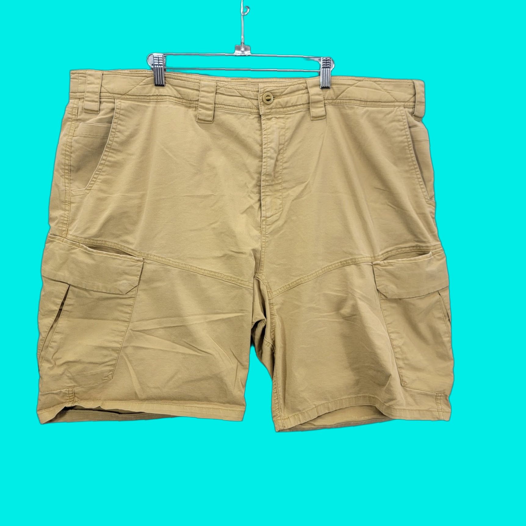Vintage Viktos Shorts Mens 44 Tan Wartorn Ripstop Cargo Pockets Canvas Comfort Tactical Cargo Pocket Men 44 Brown Regular Mens Size US 44 / EU 60 - 1 Thumbnail