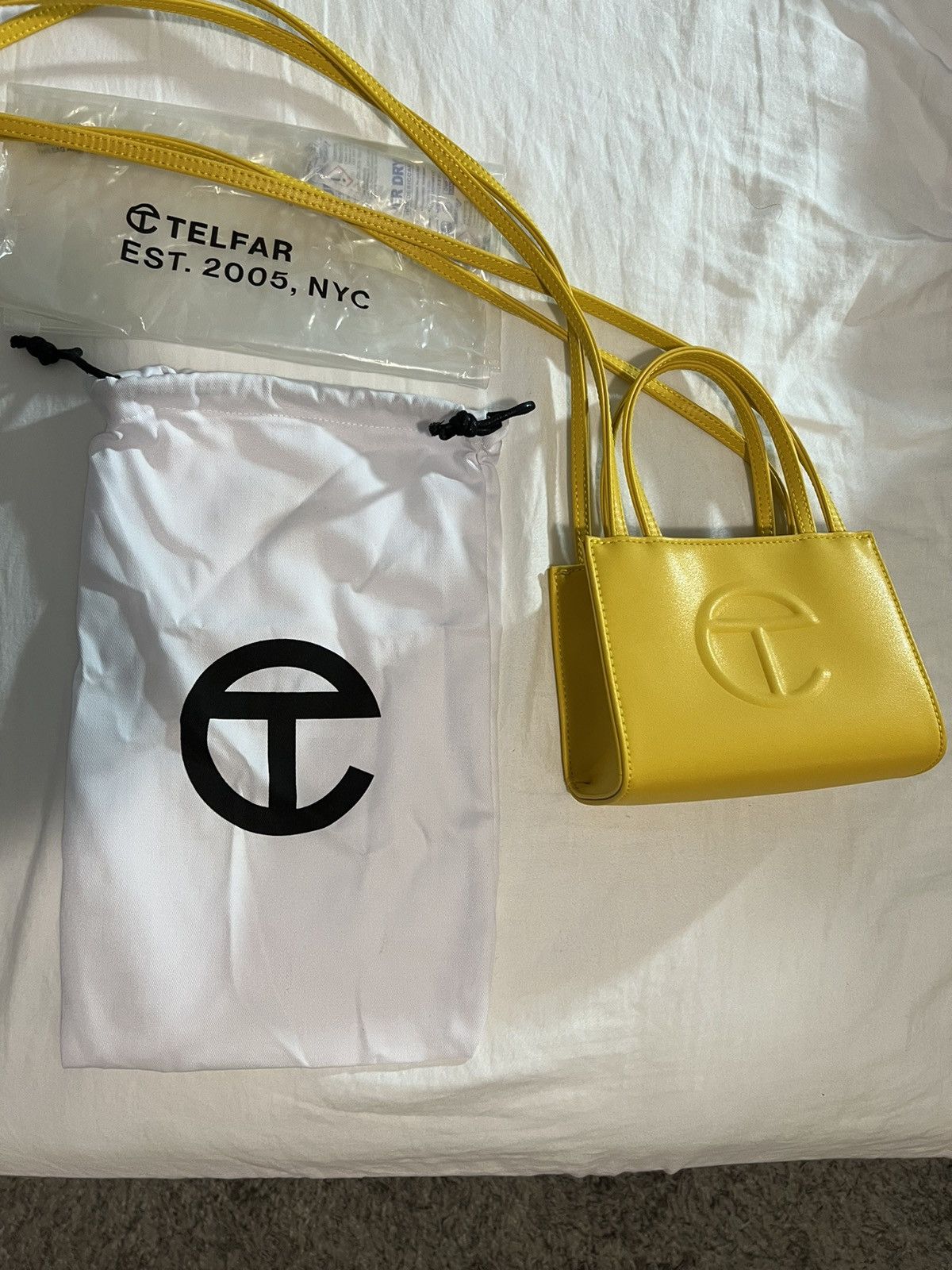 Telfar Telfar Shopping Bag - Yellow Small Size ONE SIZE - 7 Thumbnail