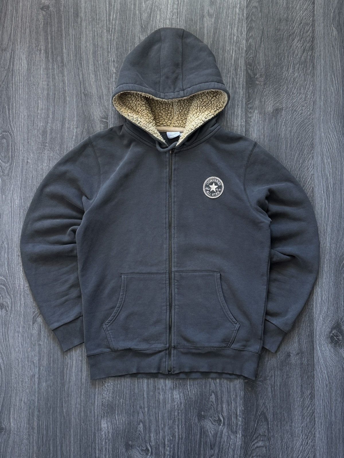 Converse Vintage Converse Gray Fur Japanese Hoodie Size US M / EU 48-50 / 2 - 1 Thumbnail