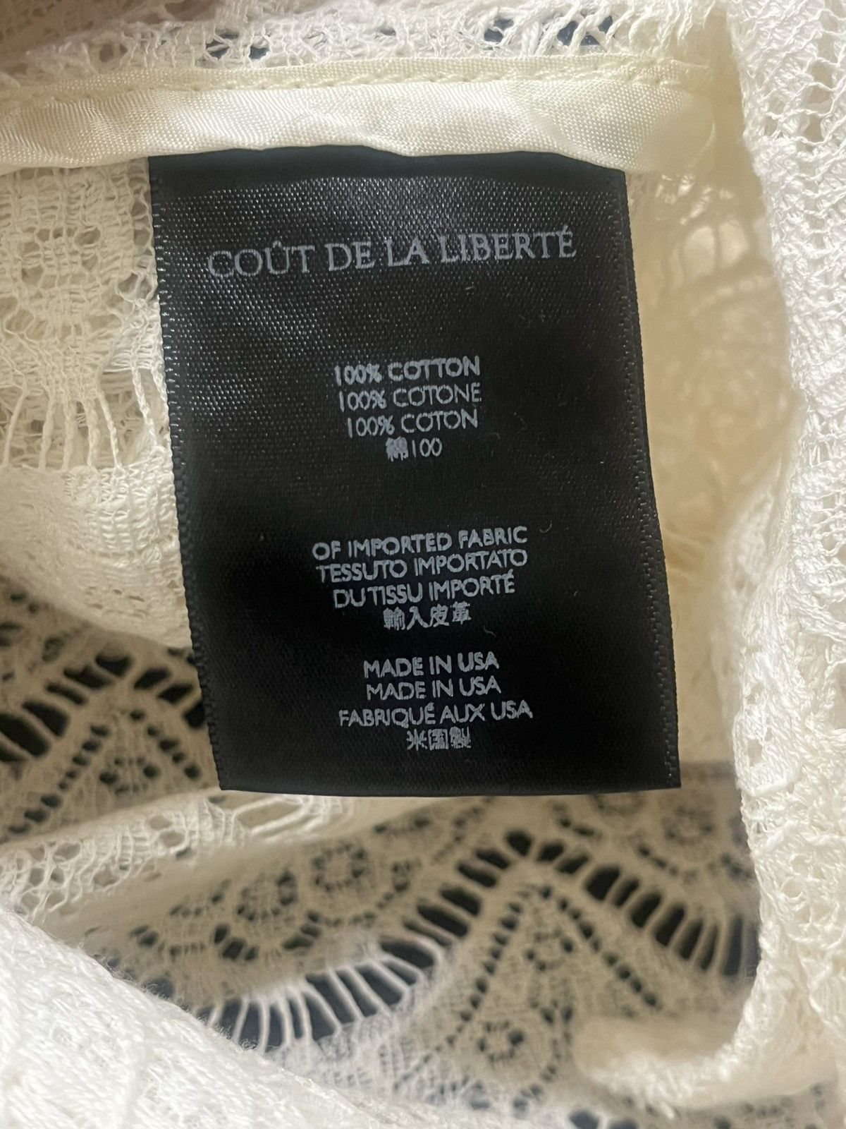 Cout de la Liberte Robbie Embellished Lace Bowling Shirt Sz Small Size US M / EU 48-50 / 2 - 7 Thumbnail