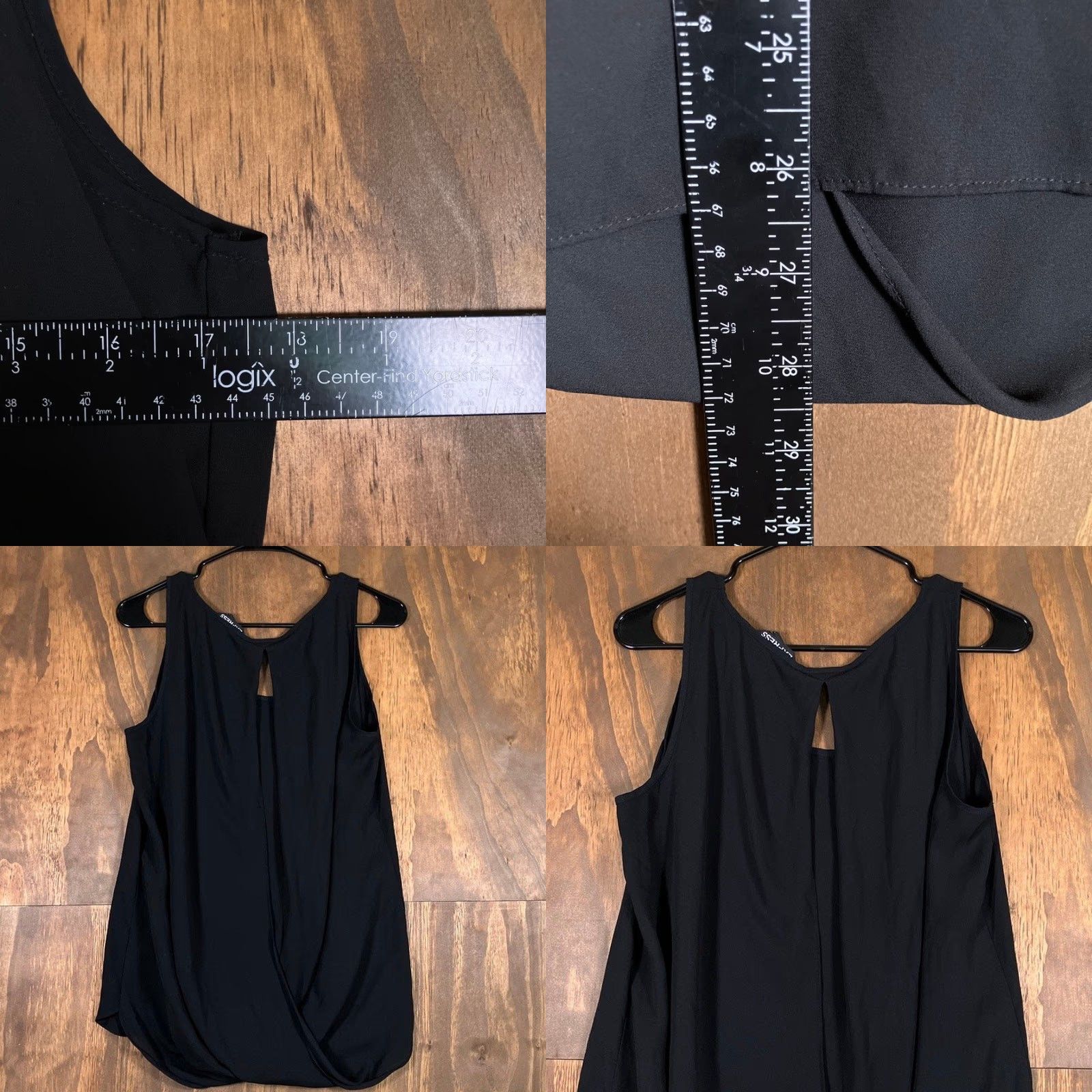Express Express Blouse Women's Sleeveless Black Open Back Lightweight Large Size L / US 10 / IT 46 - 8 Thumbnail