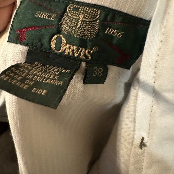Orvis Orvis Slacks Pants Trousers Olive Green EUC Khaki Cotton Siz Size 38R - 7 Thumbnail