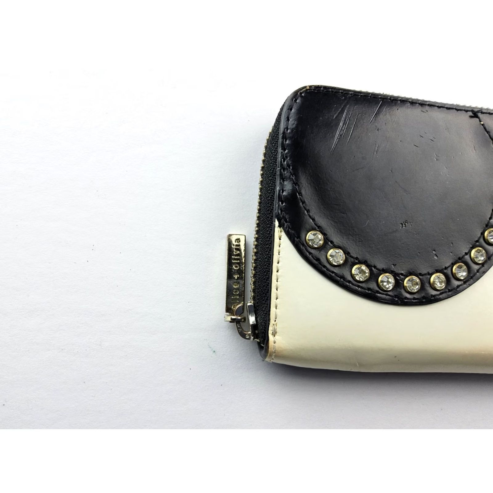 Alice + Olivia Alice + Olivia Alicia + Olivia Stacey Bendet Rhinestone Zip Around Wallet Womens Multicolor Zip-Around Rhinestone Olivia 7.75x4 Accessories Size ONE SIZE - 3 Thumbnail