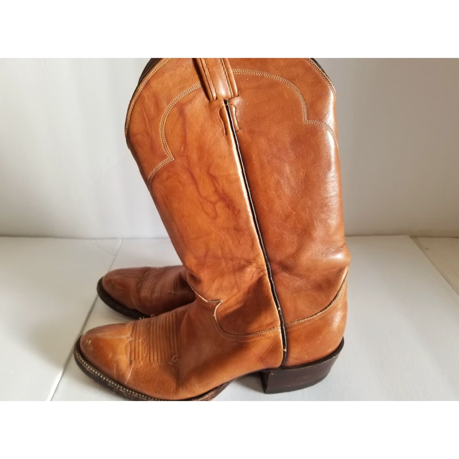 Tony Lama TONY LAMA Western Boots Leather Pointed-Toe 9.5 A Fits 8.5 - 9 Brown Mens Boots Cowboy 5084 Size US 10 / EU 43 - 5 Thumbnail