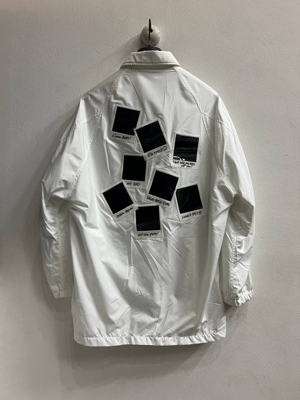 image of Ss21 Doublet Polaroid Film Coach Jacket in White, Men's (Size Medium)