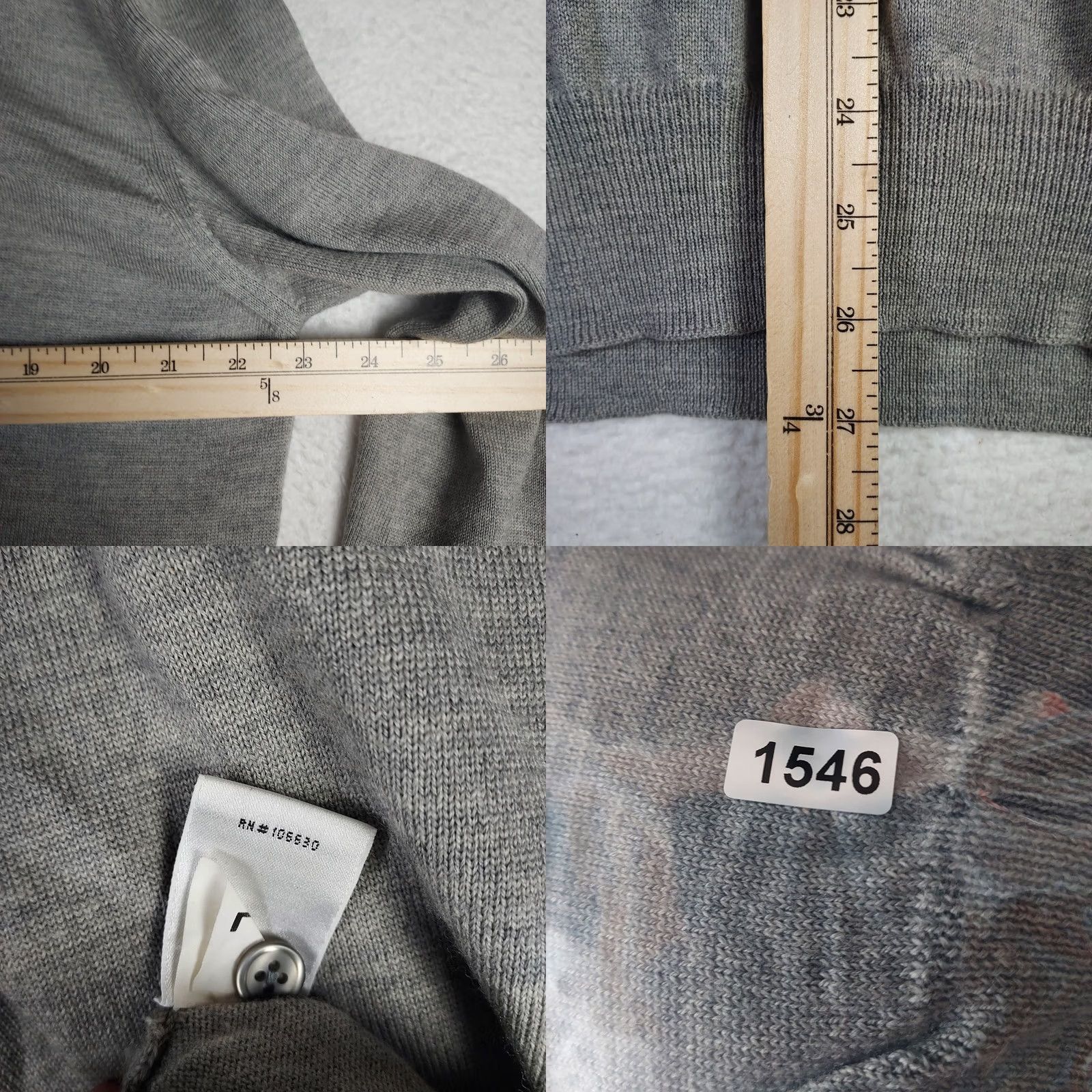 Vintage Giorgiolini Made in Italy Merino Wool Polo Sweater Mens Large Gray Pullover Knit Long Sleeve Collared Casual Winter Fall Spring Regular Size L Size US L / EU 52-54 / 3 - 8 Thumbnail