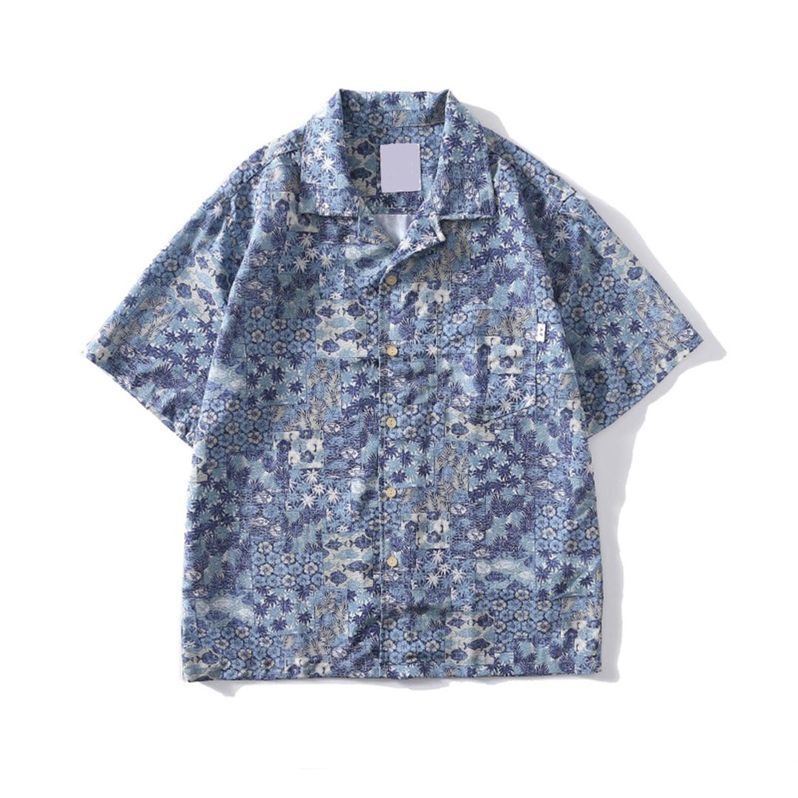 Other Vibrant Blue Floral Short-Sleeve Shirt Size US M / EU 48-50 / 2 - 5 Thumbnail
