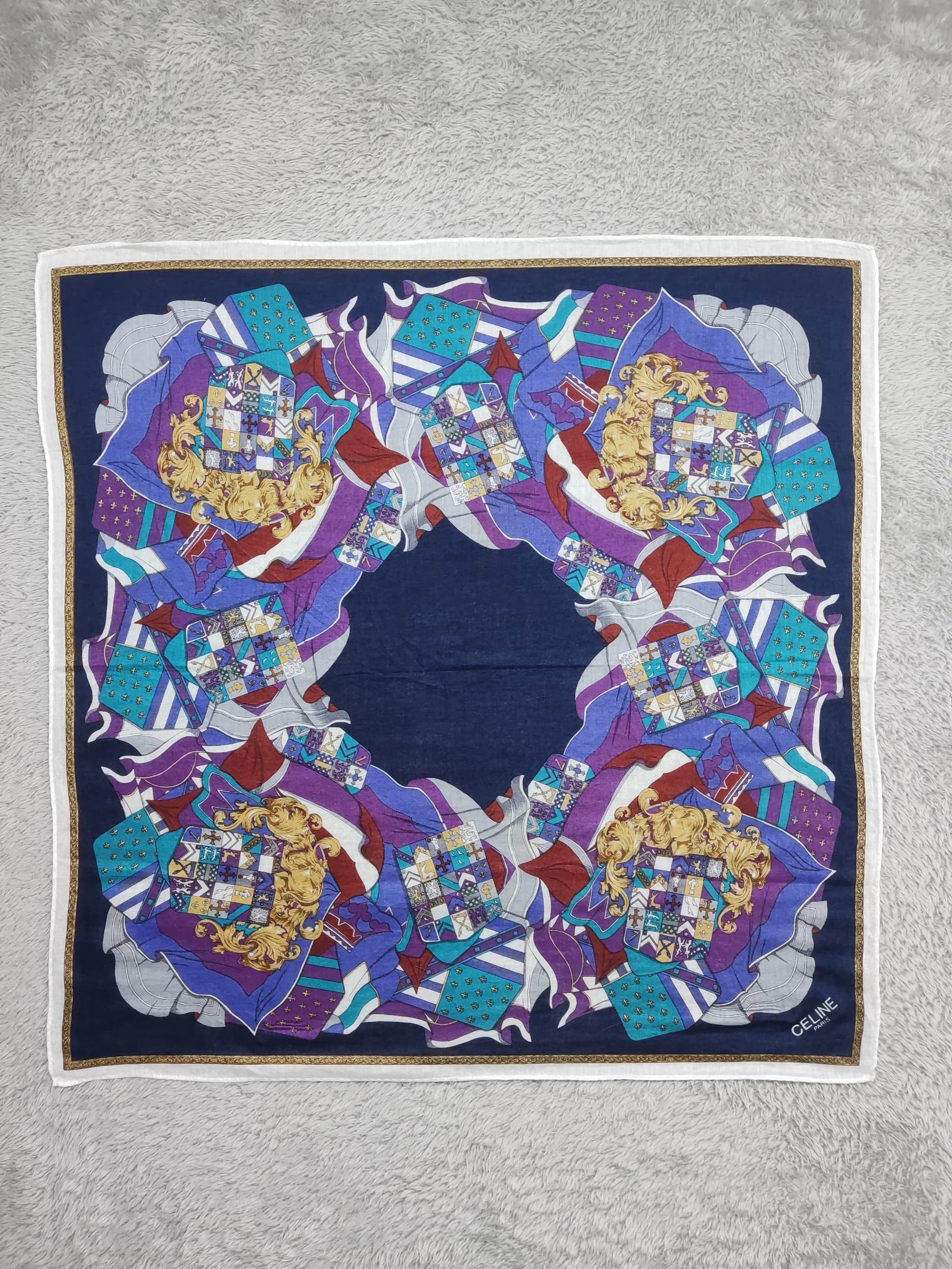 Celine Vintage CELINE Paris Handkerchief Luxury Designer -2 Set Size ONE SIZE - 8 Thumbnail