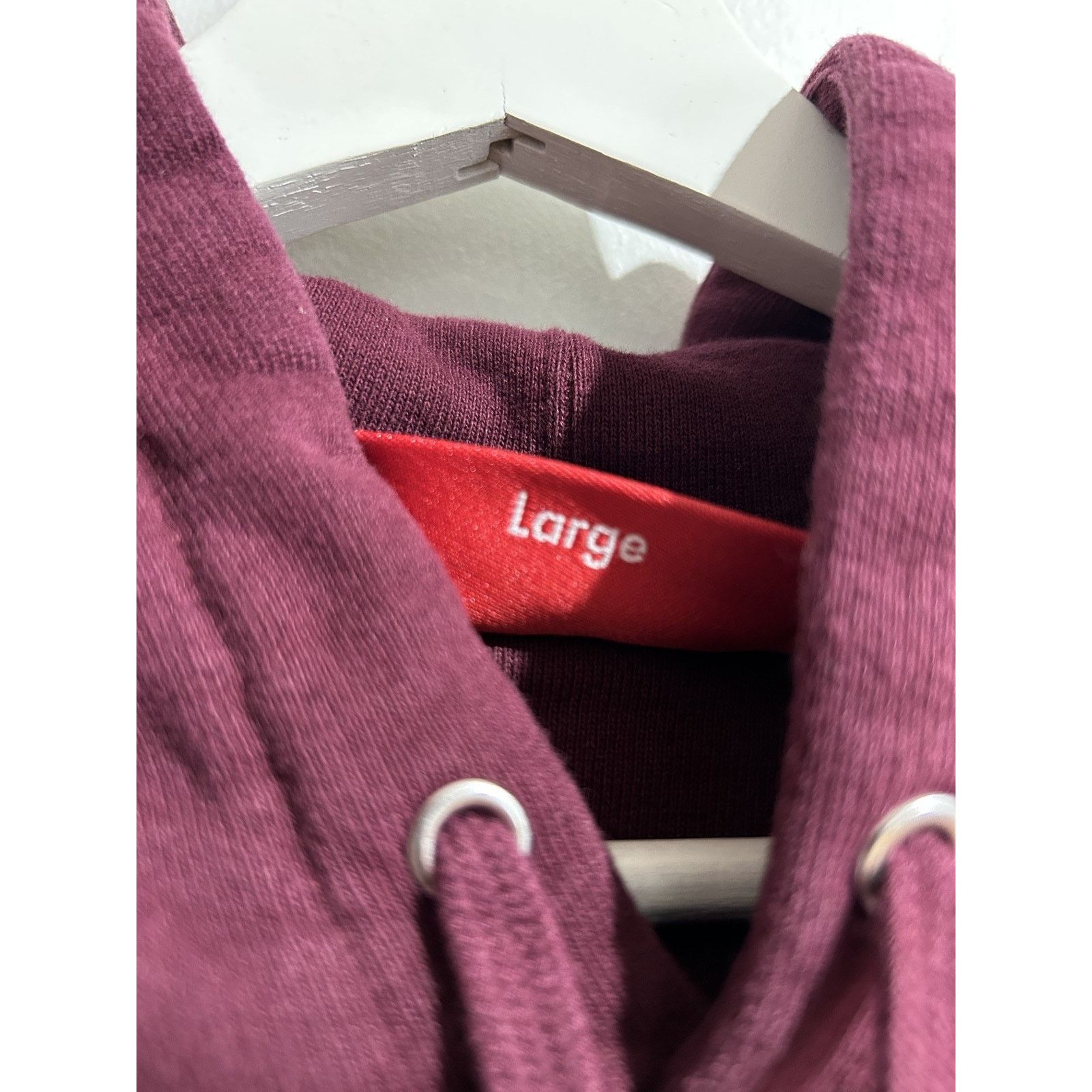 Supreme SUPREME BURGUNDY OVERLOCK HOODIE SIZE LARGE Size US L / EU 52-54 / 3 - 5 Thumbnail