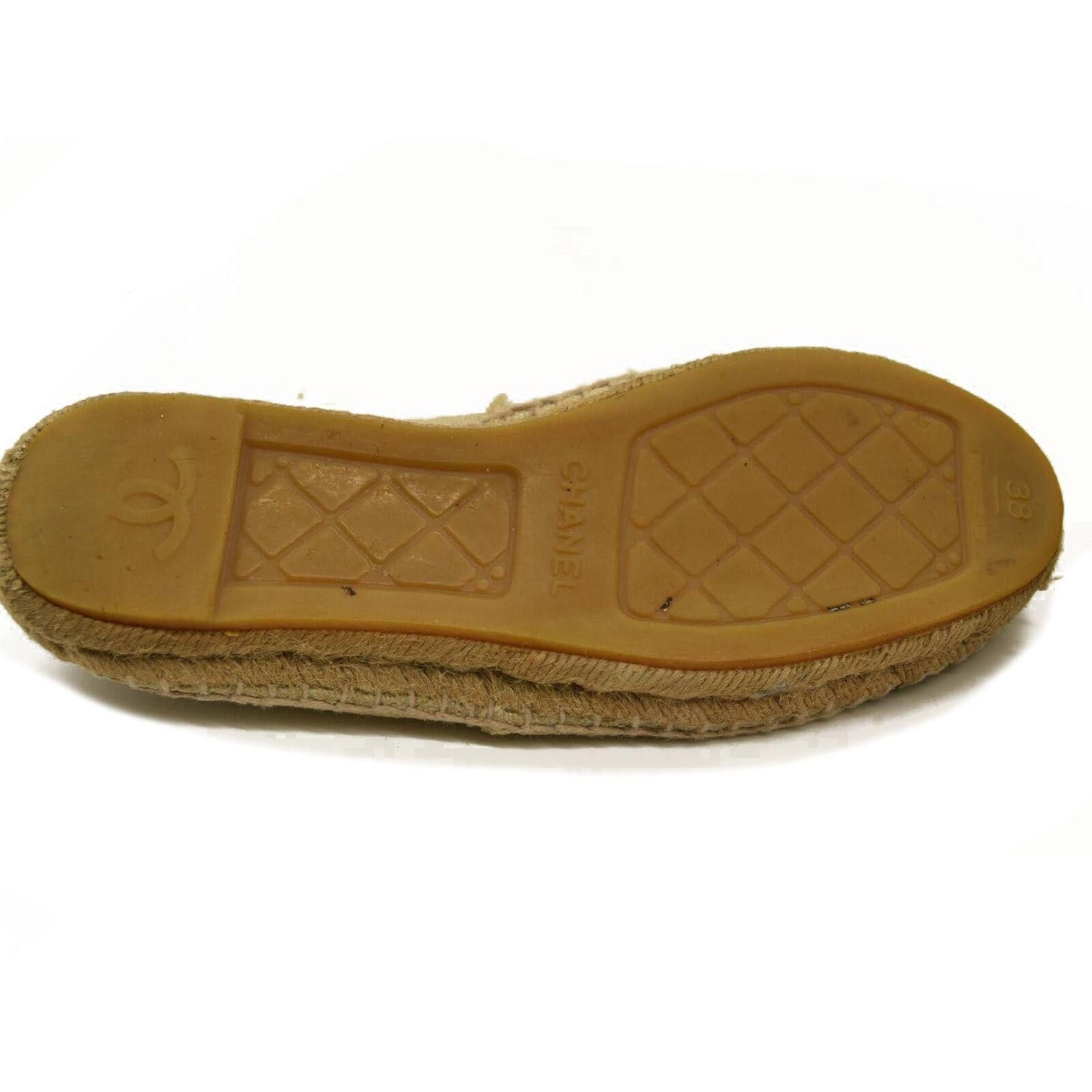 Chanel Chanel Lambskin Espadrilles Beige Black 7.5 US Size US 7.5 / IT 37.5 - 5 Thumbnail