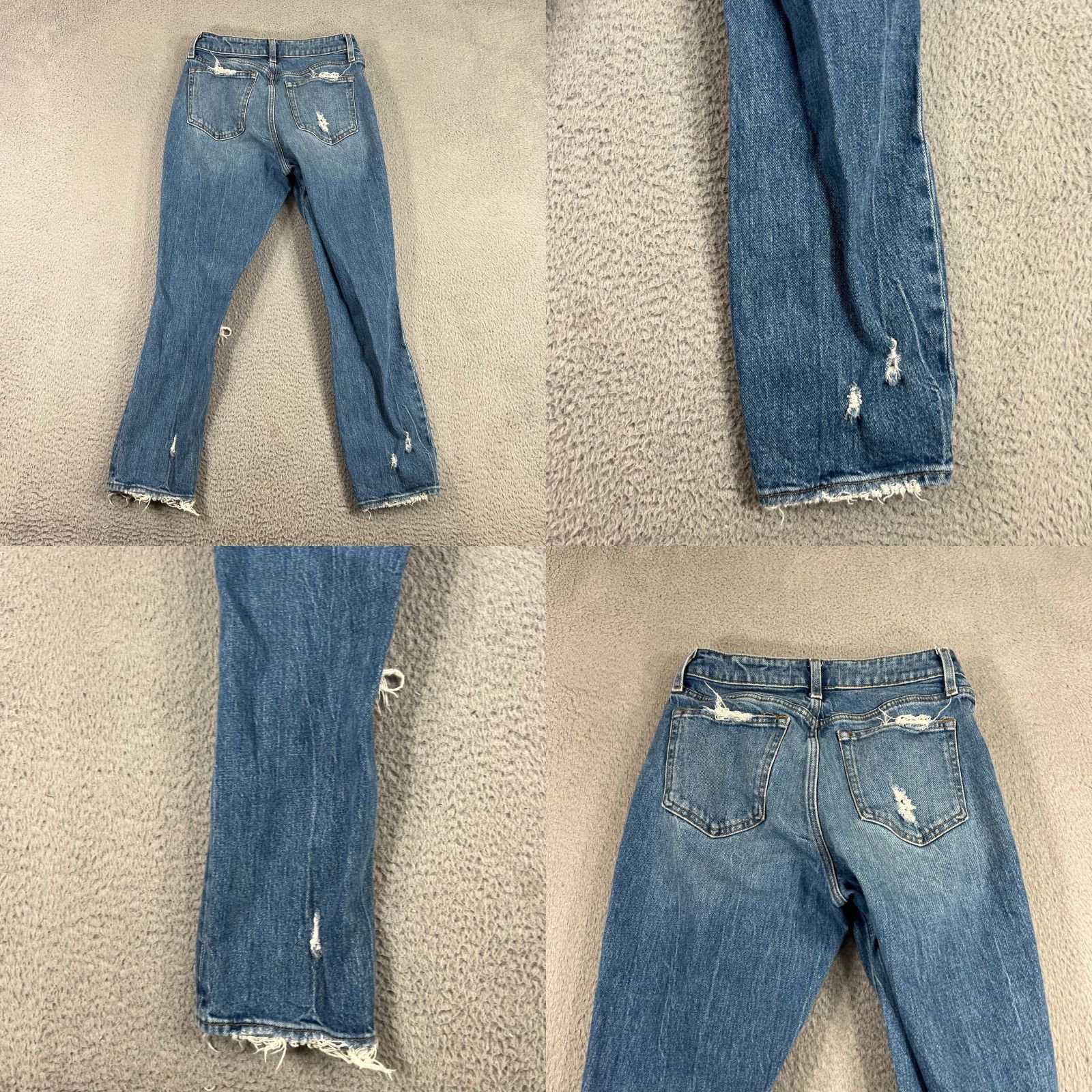 Abercrombie & Fitch Abercrombie & Fitch Mom High Rise Curve Love Jeans Size 27/4 R Blue Women Size 27" / US 4 / IT 40 - 10 Thumbnail