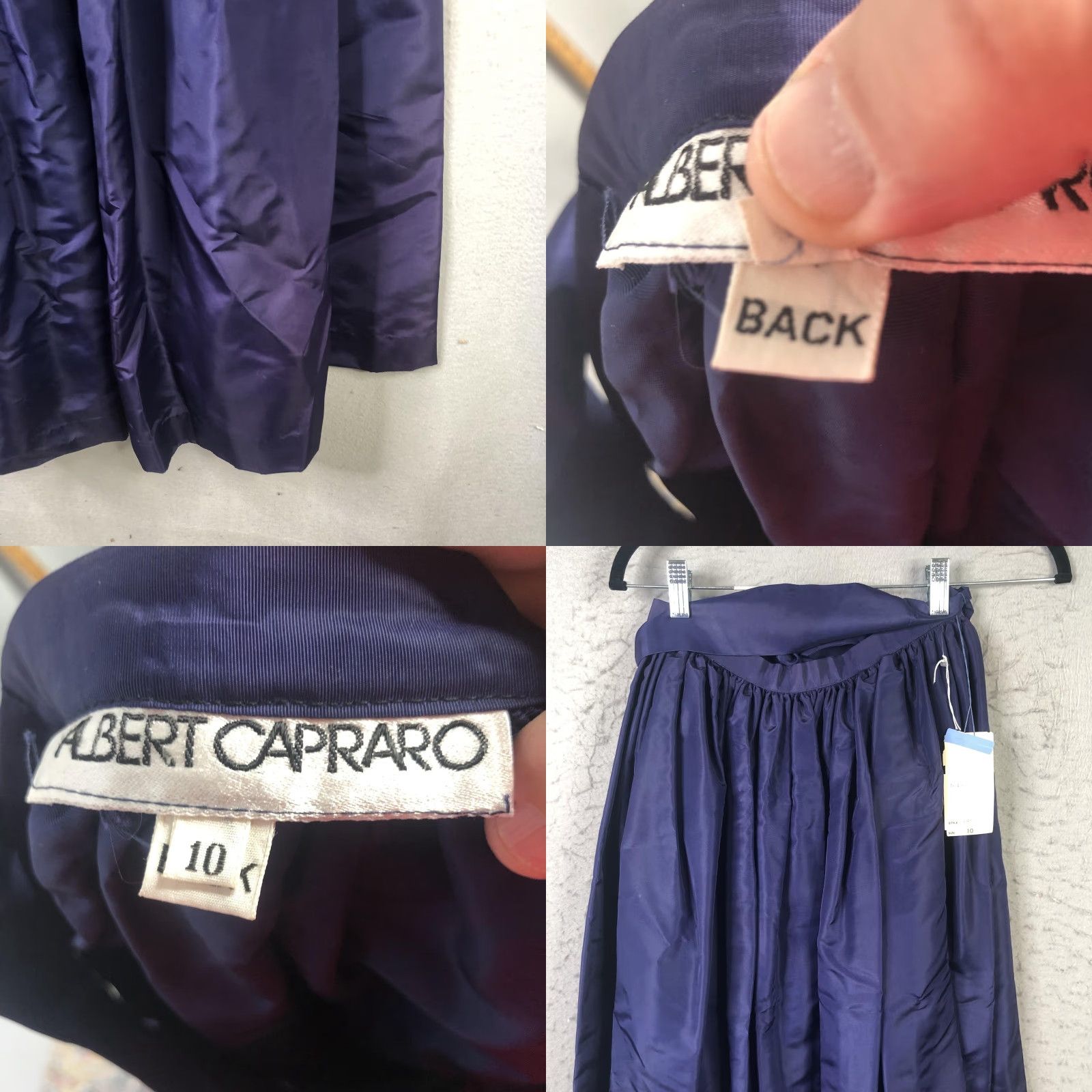 Vintage VINTAGE Albert Capraro Skirt Womens 10 Purple Maxi Belted Evening Formal 70s Size 32" / US 10 / IT 46 - 8 Thumbnail