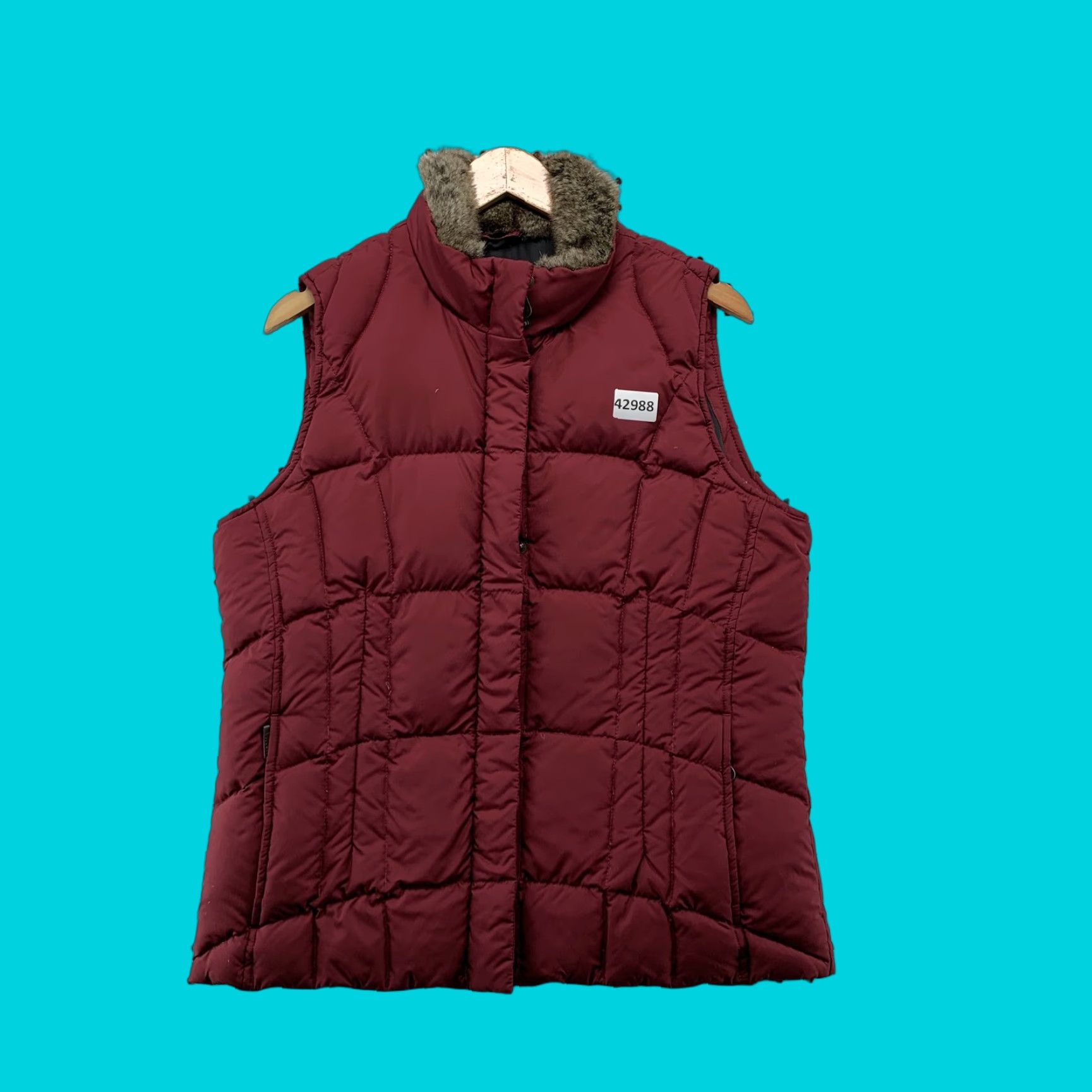 Eddie Bauer Eddie Bauer Down Sportsman Vest Womens Large Quilted Jacket Red Maroon Vest Quilted Eddie Bauer Womens Large Red Maroon Size L / US 10 / IT 46 - 1 Thumbnail