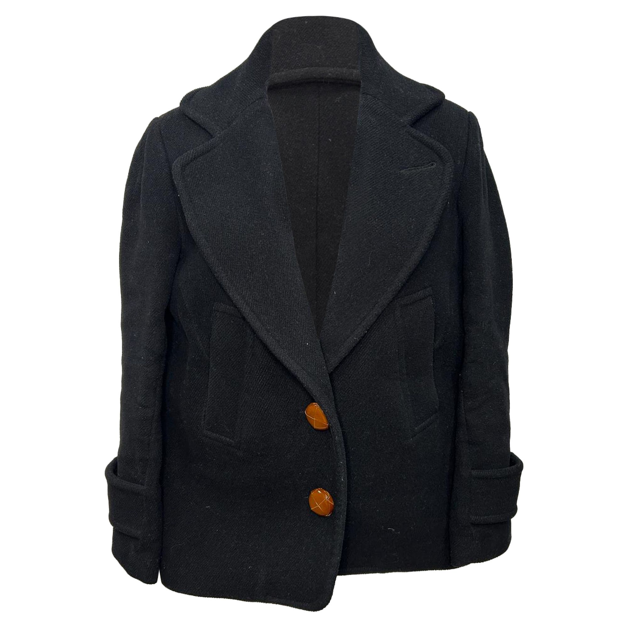 See by Chloe See by Chloe Archive Black Double Breasted Long Coat 