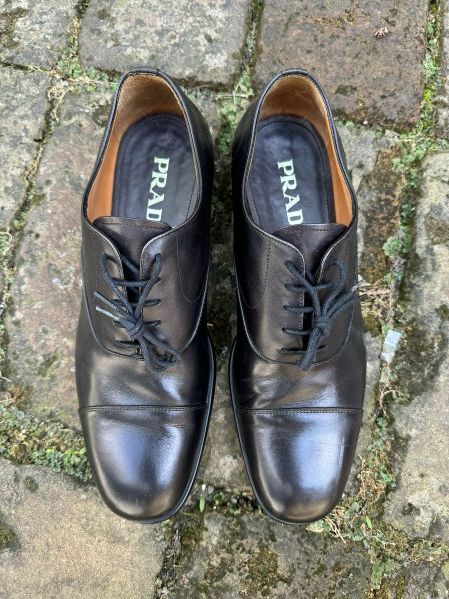 Prada Authentic💫Prada💫 (2EE 115) Dress Shoes Size US 8.5 / EU 41-42 - 2 Thumbnail