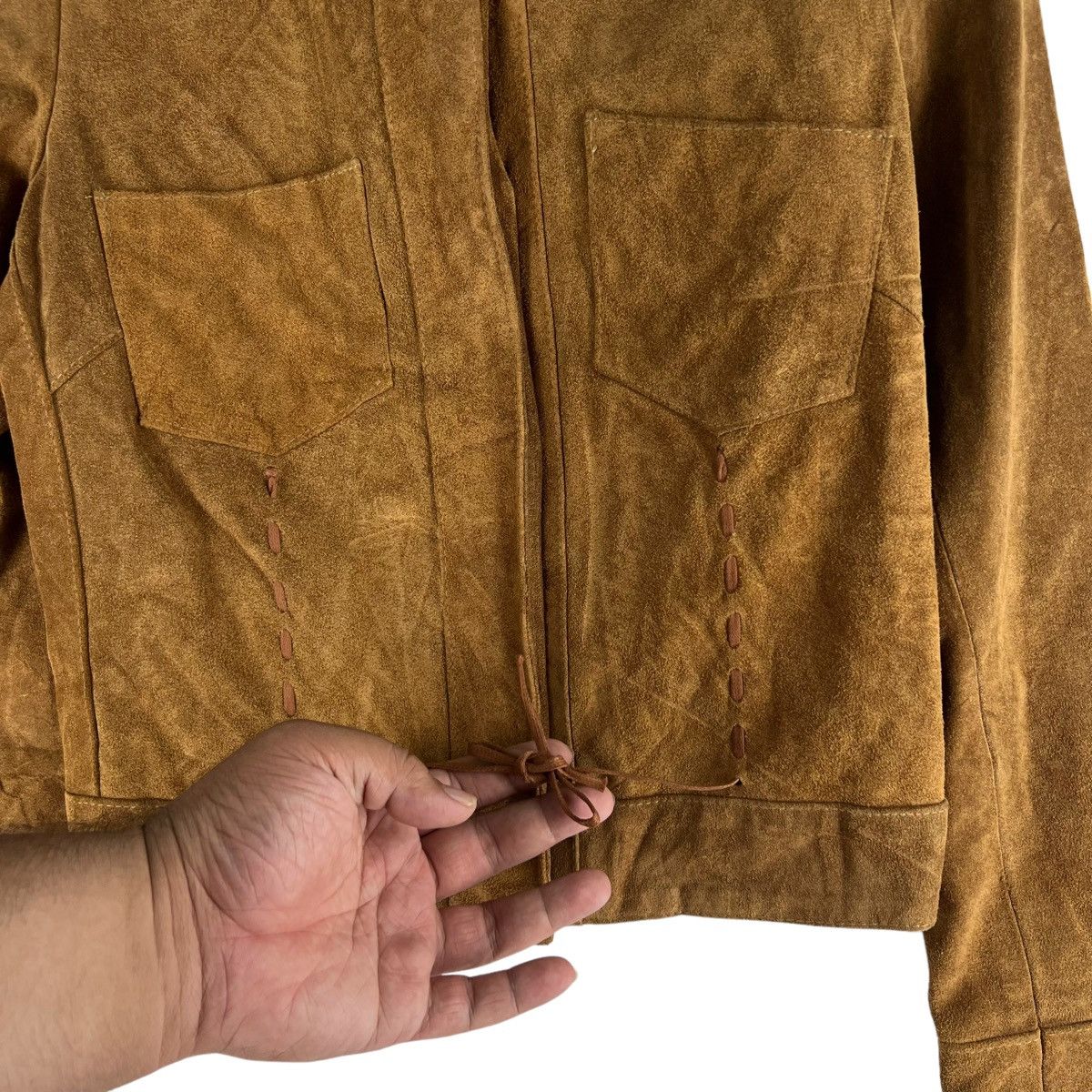 Vera Pelle Biker Leather Jacket Suede Vera Pelle Cuoieria Issey Miyake Size S / US 4 / IT 40 - 8 Thumbnail