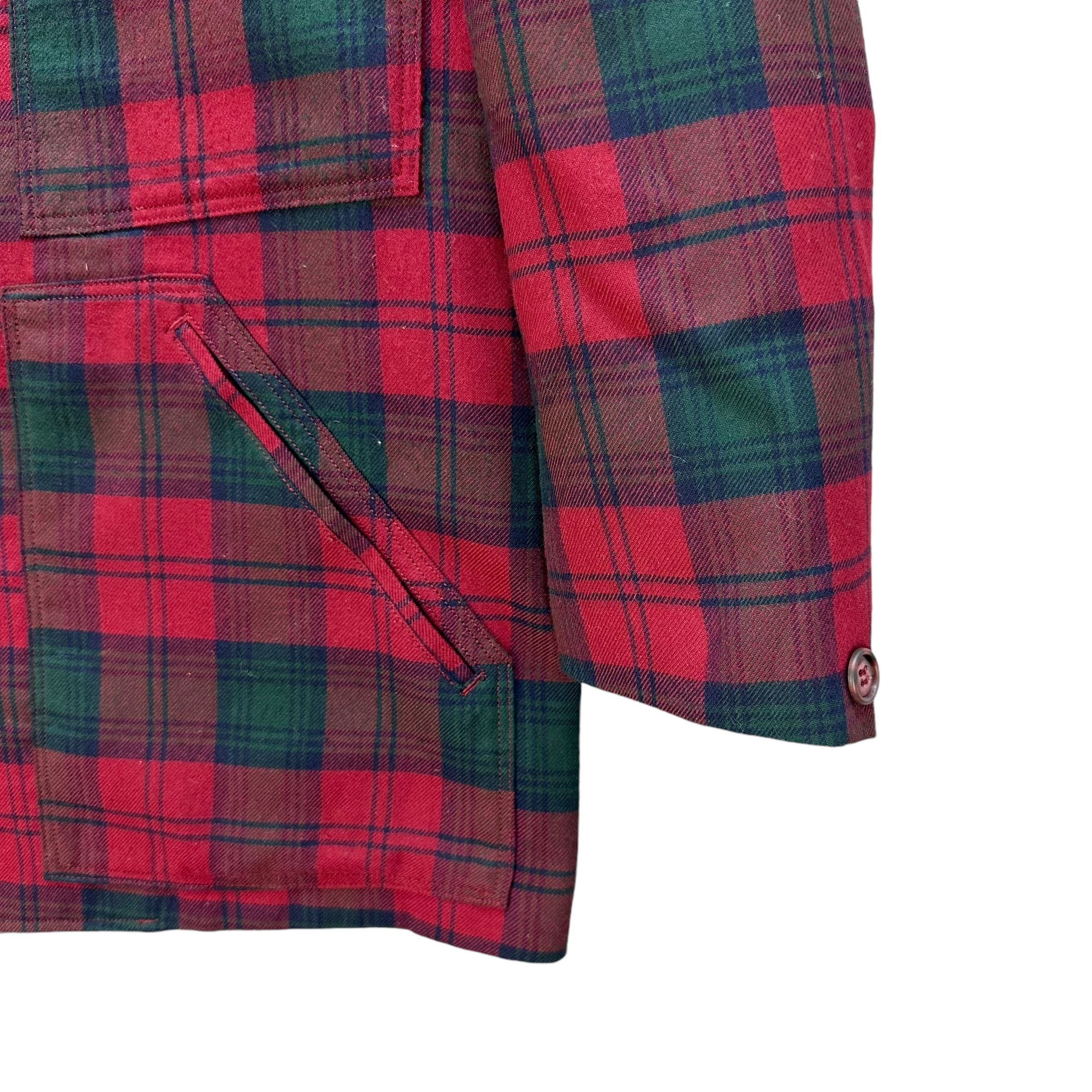 Japanese Brand MILK BOY Red Tartan Multipocket Work Casual Jacket #A53-1227 Size US L / EU 52-54 / 3 - 6 Thumbnail