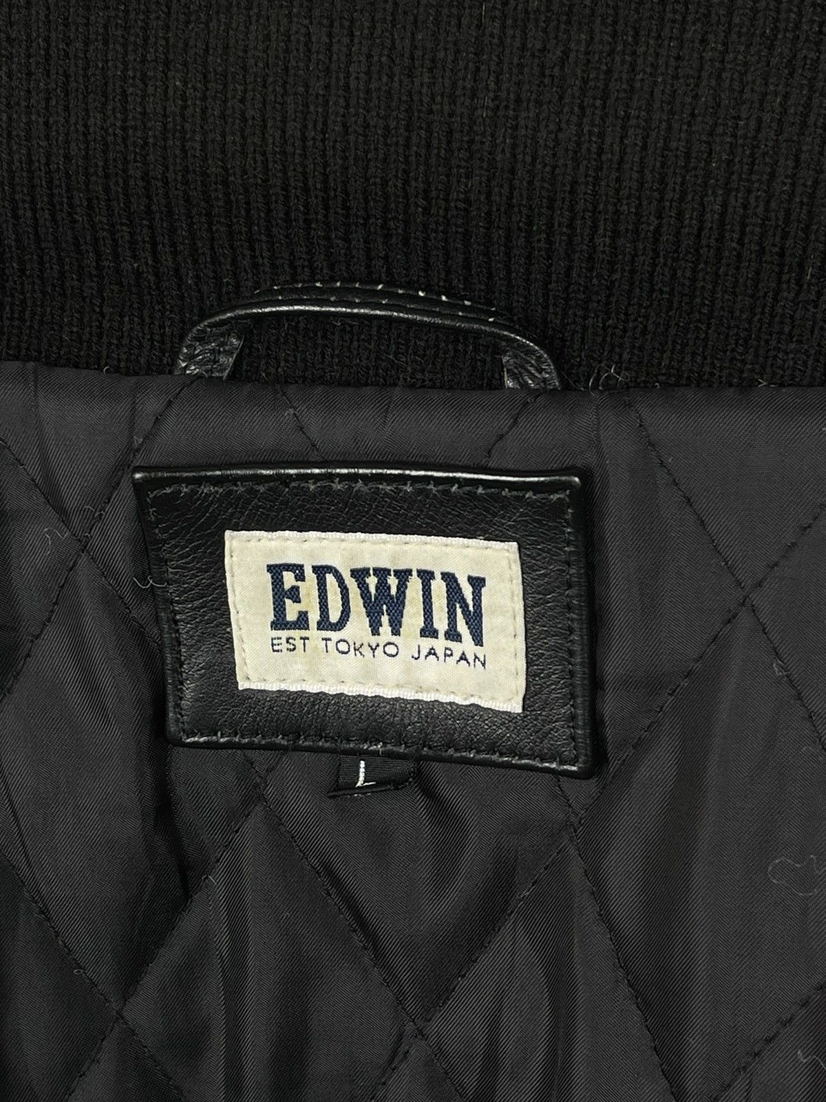 Edwin Edwin Wool/Leather Baseball Bomber Jacket Size L Size US L / EU 52-54 / 3 - 9 Thumbnail