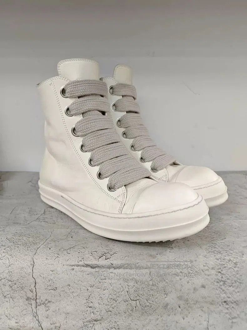 Rick Owens Rick Owens White High. Size US 9.5 / EU 42-43 - 3 Thumbnail