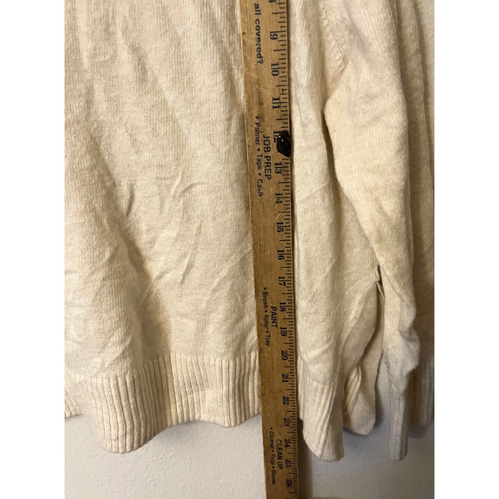 Banana Republic VINTAGE Banana Republic Cream Acrylic Nylon Blend Mock Neck Sweater Women's Size M All Seasons Pullover Size M / US 6-8 / IT 42-44 - 5 Thumbnail