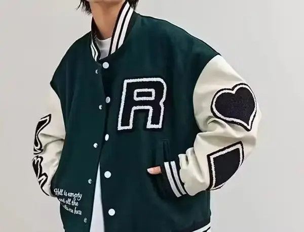 Other Make Your Own Luck Green Varsity Jacket Size US M / EU 48-50 / 2 - 2 Thumbnail