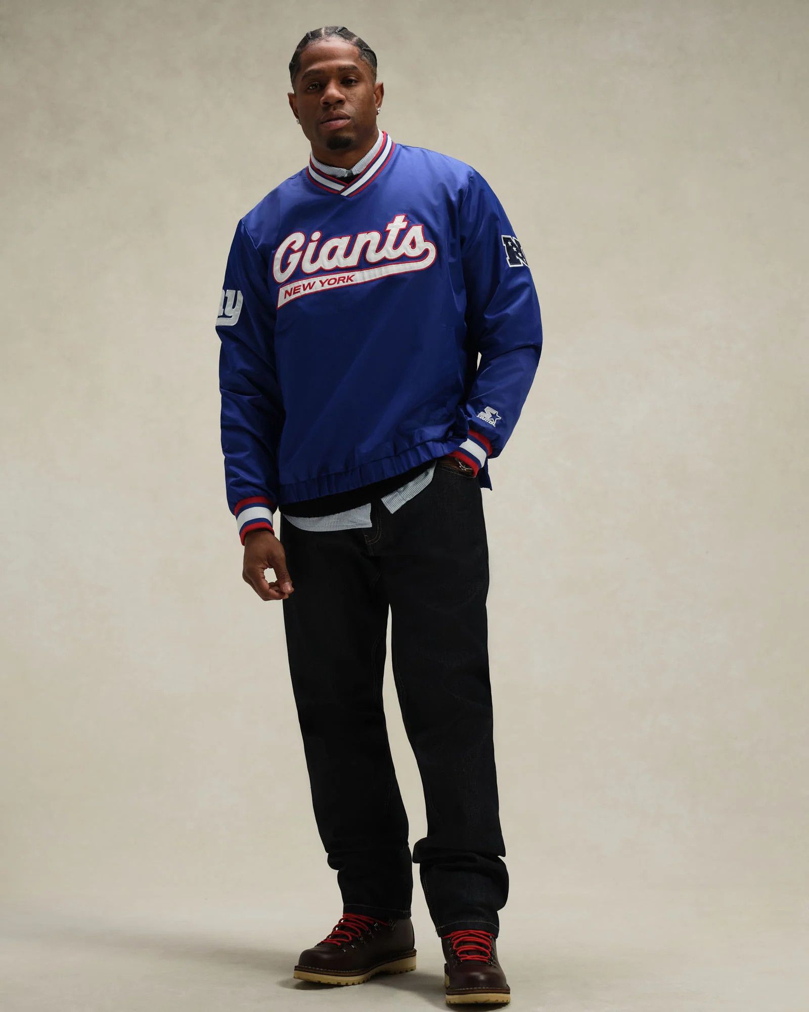 Drake OVO x NFL NEW YORK GIANTS STARTER TRAINER PULLOVER JACKET Size US XL / EU 56 / 4 - 2 Thumbnail
