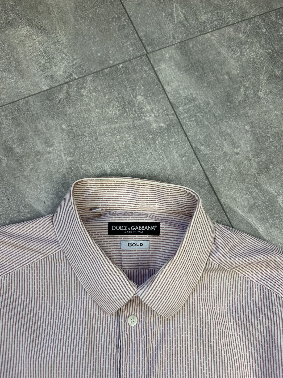 Dolce & Gabbana Dolce & Gabbana Gold Striped Shirts Button Up Size US L / EU 52-54 / 3 - 5 Thumbnail