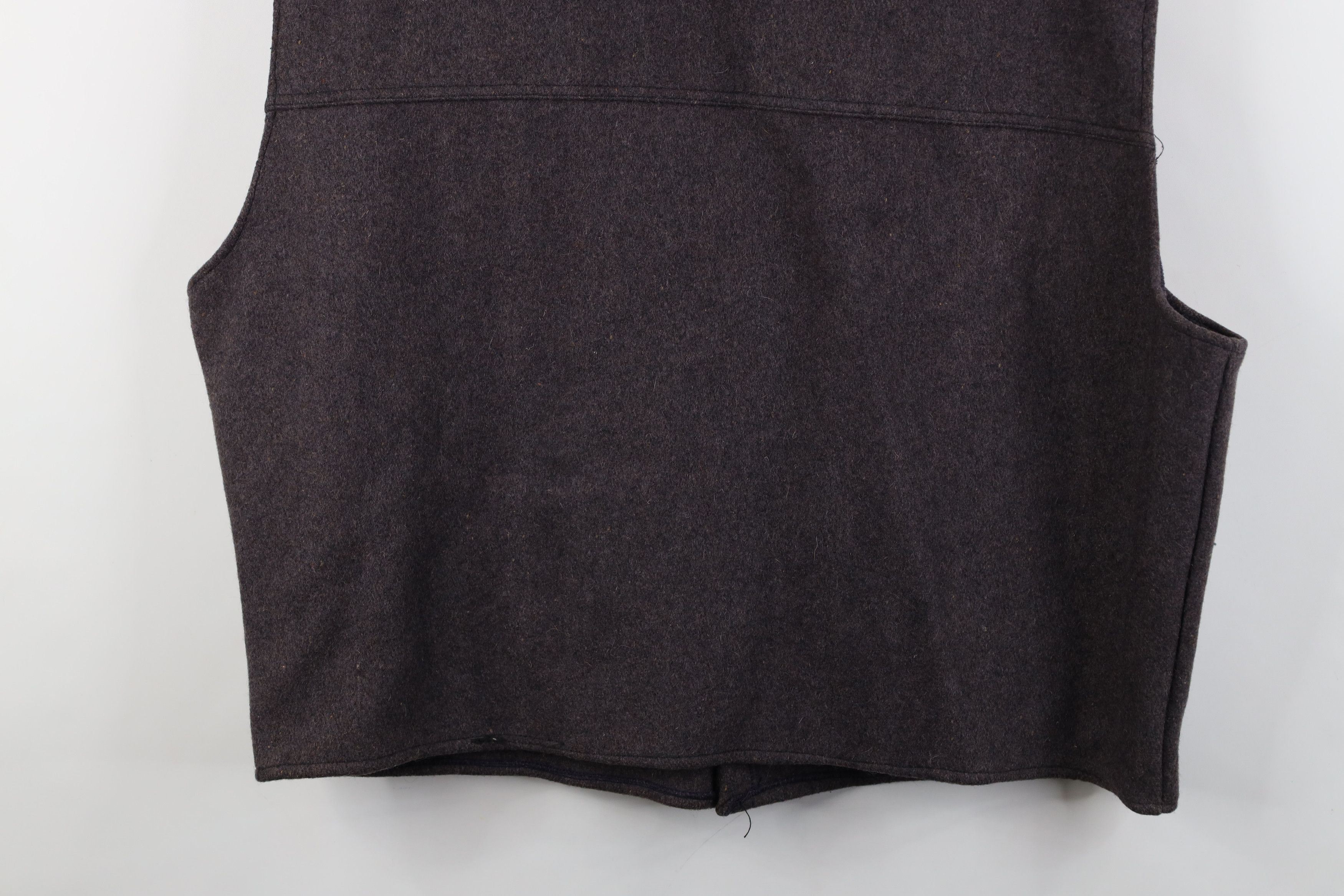 Vintage Vintage 50s 60s Streetwear Felt Wool Button Vest Jacket USA Size US XXL / EU 58 / 5 - 13 Thumbnail